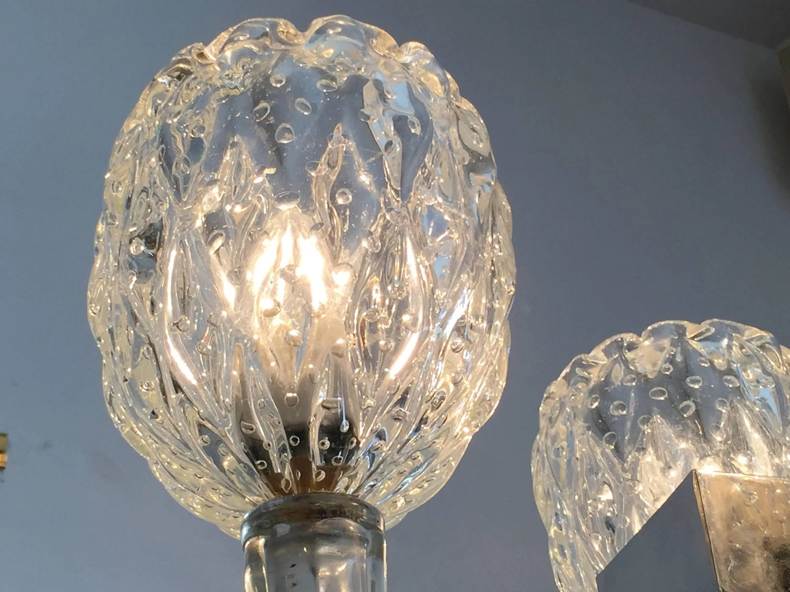 Barovier 1940s Moderne Murano Glass Chandelier - 7