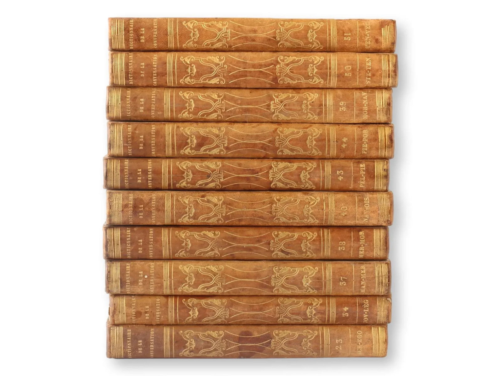 1837 French "Dictionnaire De La Conversation Et De La Lecture" Books, Set of 10 - 3