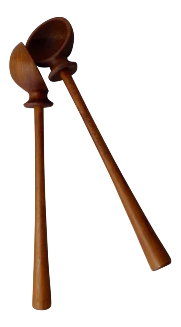 Pair of JHQ Dansk Denmark Teak Salad Servers (1 of 7)