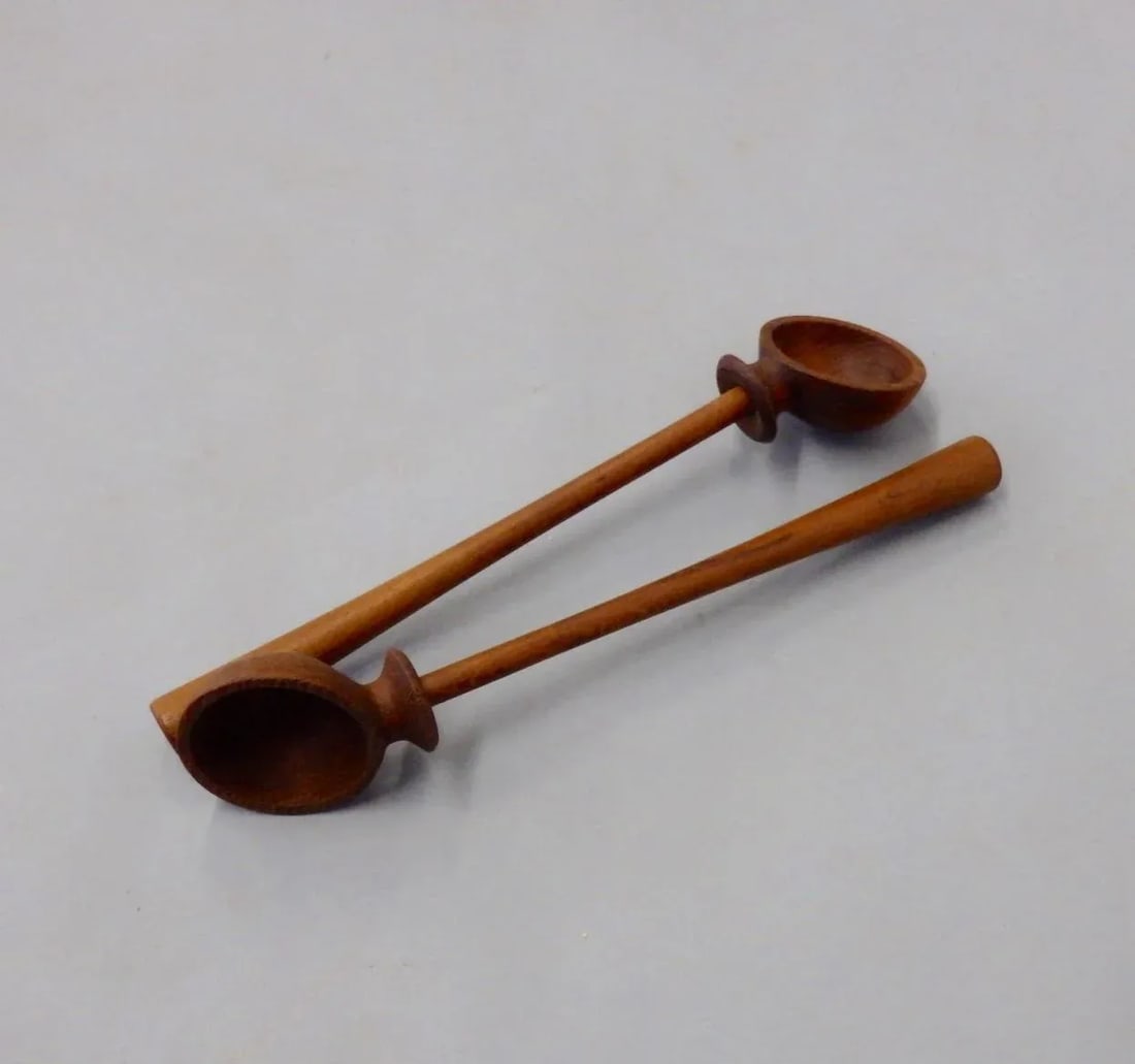 Pair of JHQ Dansk Denmark Teak Salad Servers - 3