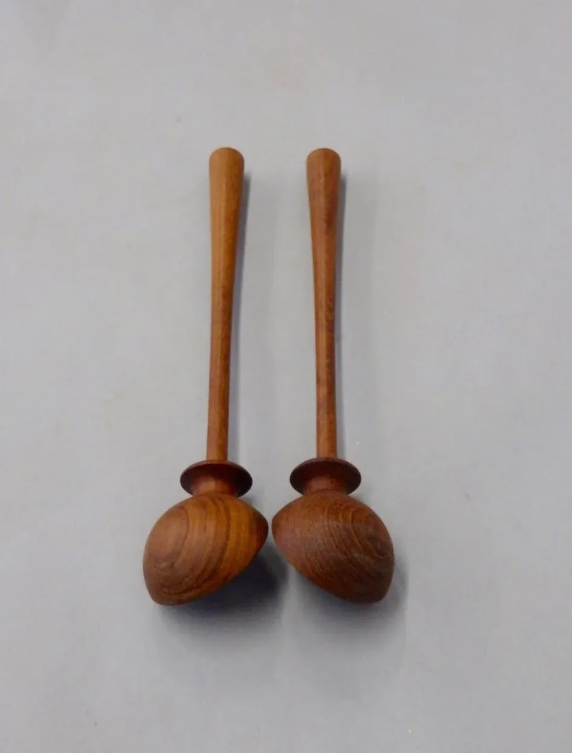 Pair of JHQ Dansk Denmark Teak Salad Servers - 5