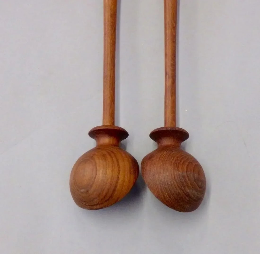 Pair of JHQ Dansk Denmark Teak Salad Servers - 6