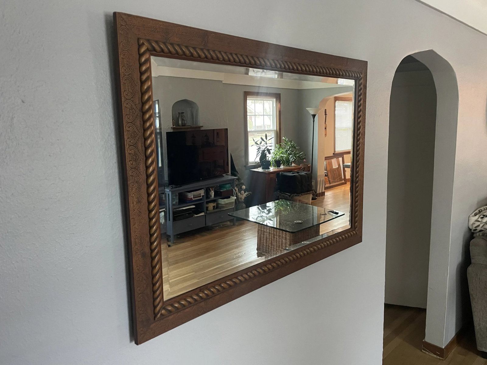 1980s Craftsmen Wood-Framed Mirrors- a Pair - 2
