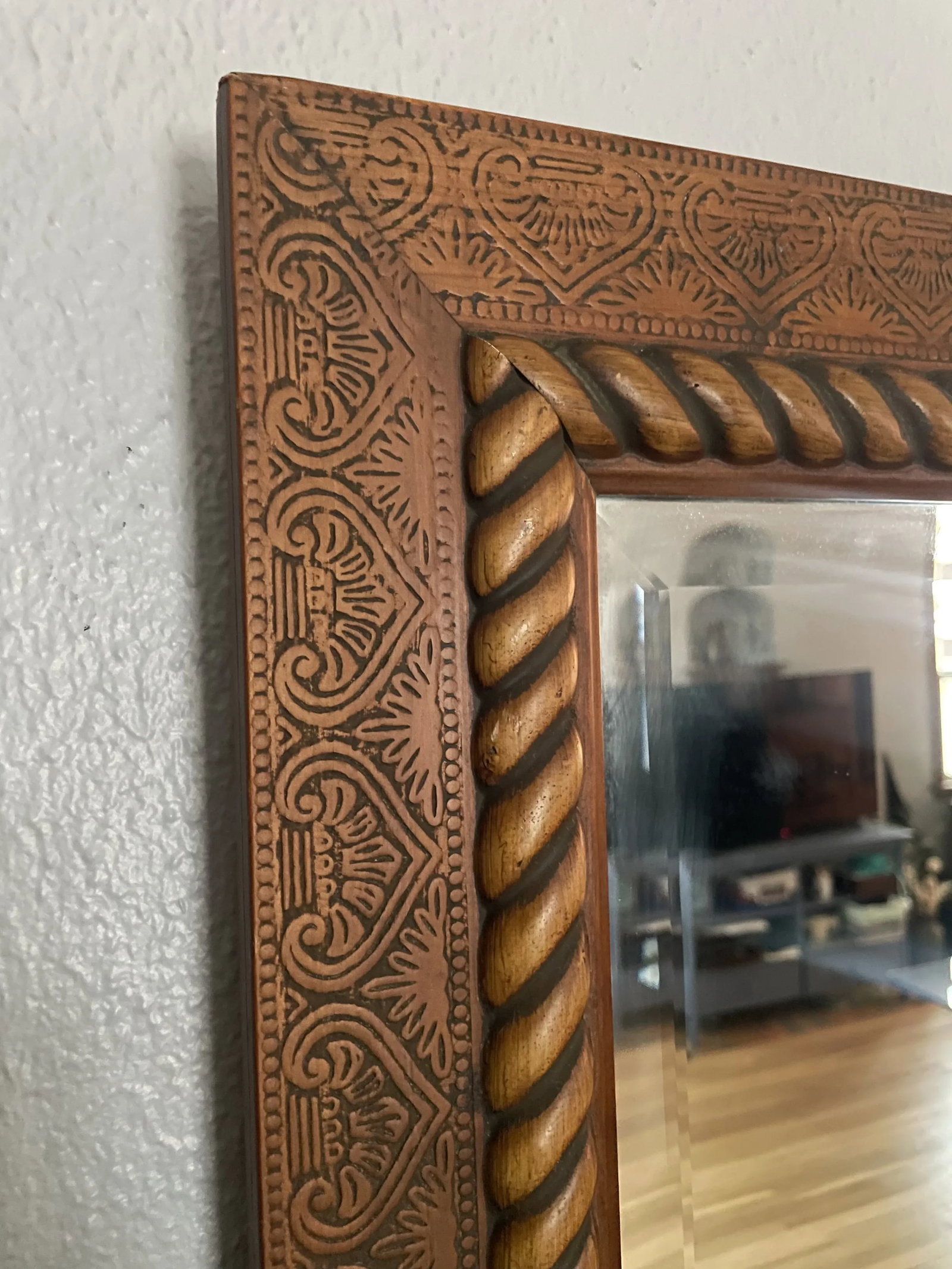 1980s Craftsmen Wood-Framed Mirrors- a Pair - 3