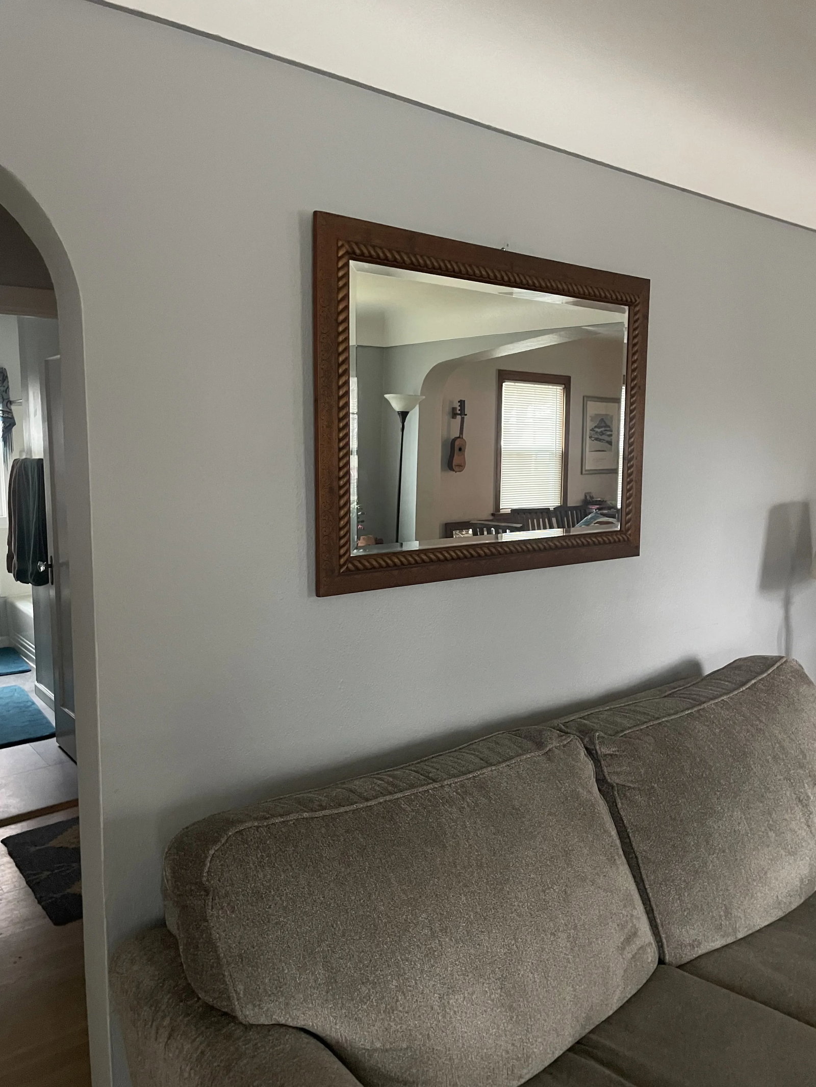 1980s Craftsmen Wood-Framed Mirrors- a Pair - 5