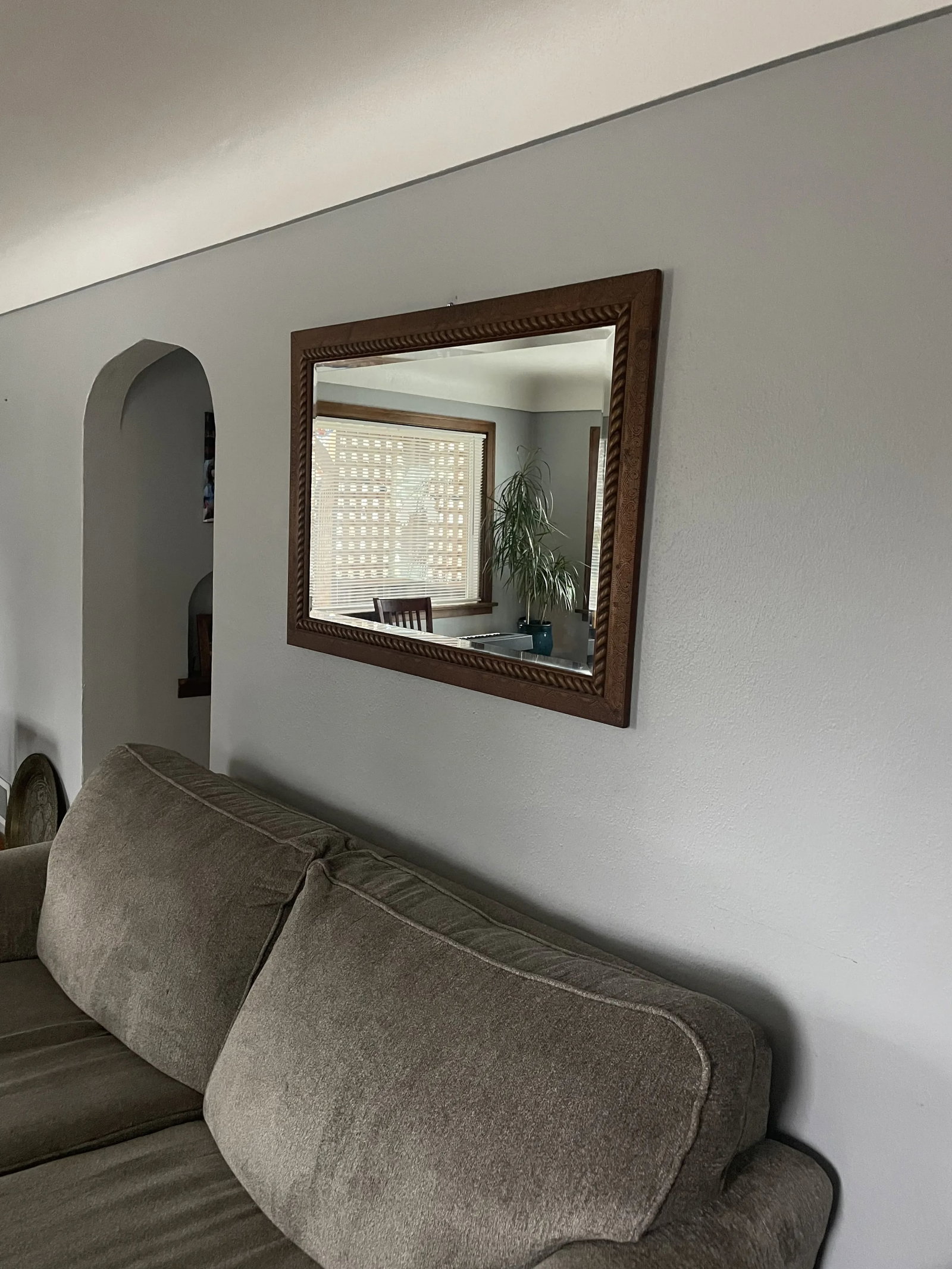 1980s Craftsmen Wood-Framed Mirrors- a Pair - 6