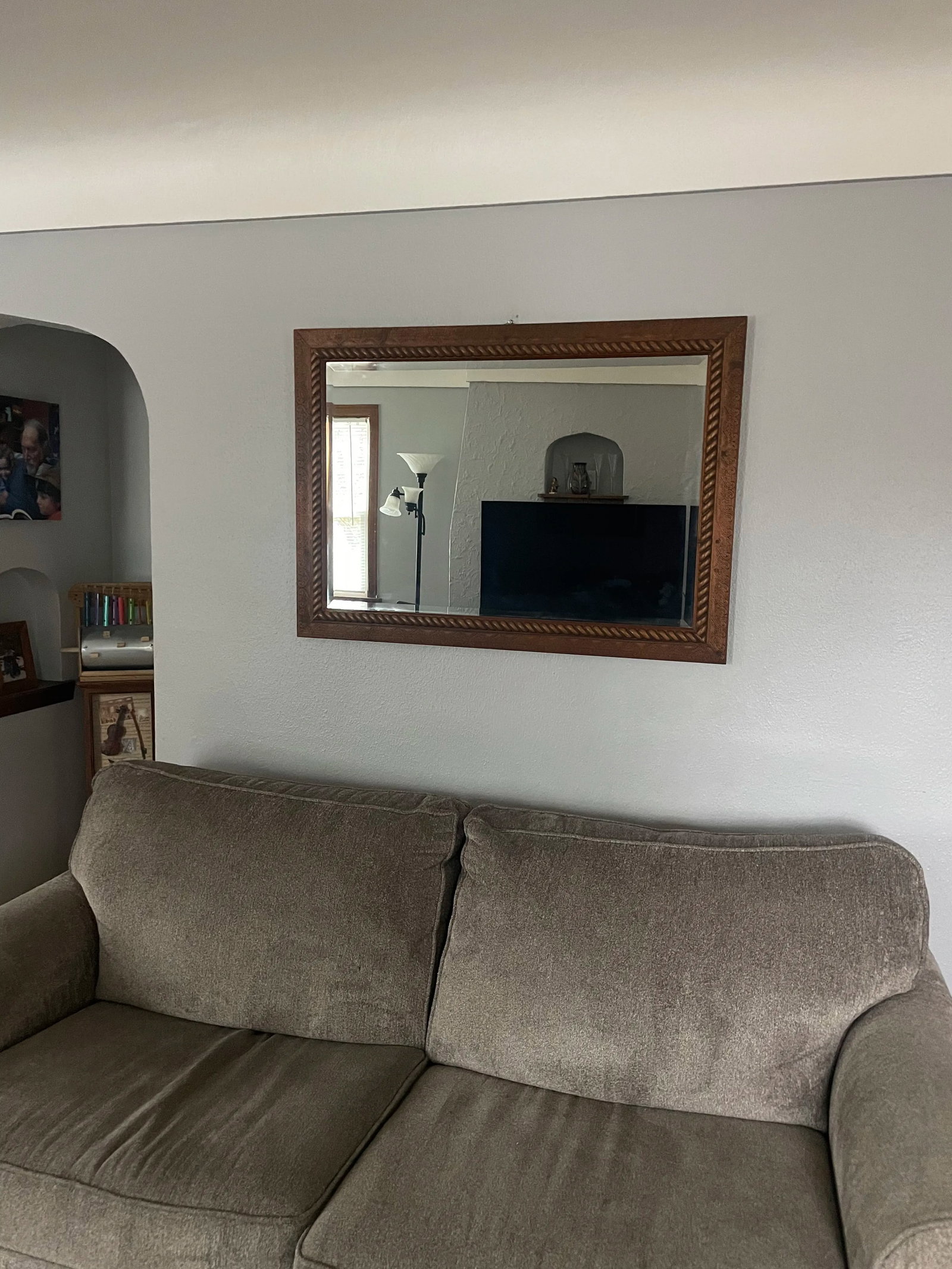 1980s Craftsmen Wood-Framed Mirrors- a Pair - 7