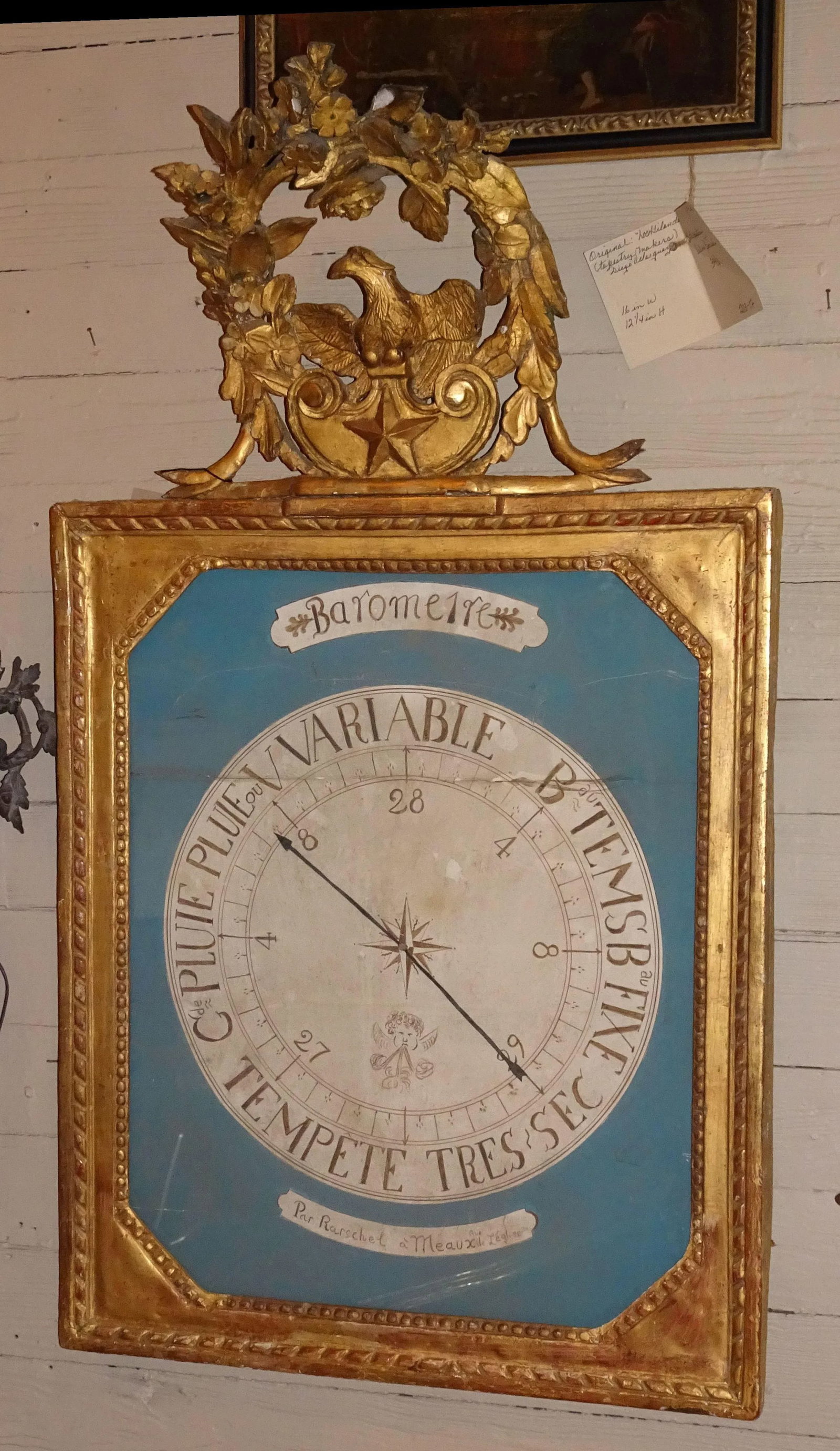 18th Century French Gilt Wood Barometer - 10