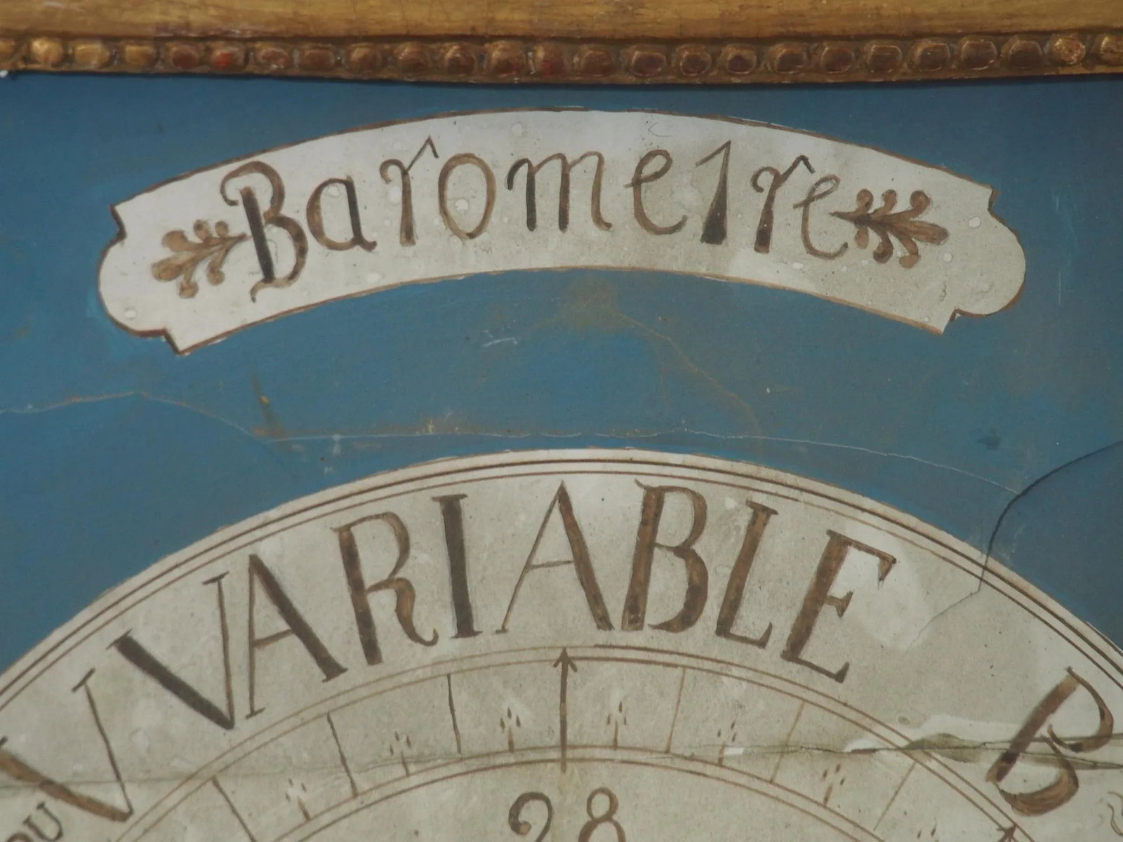 18th Century French Gilt Wood Barometer - 6