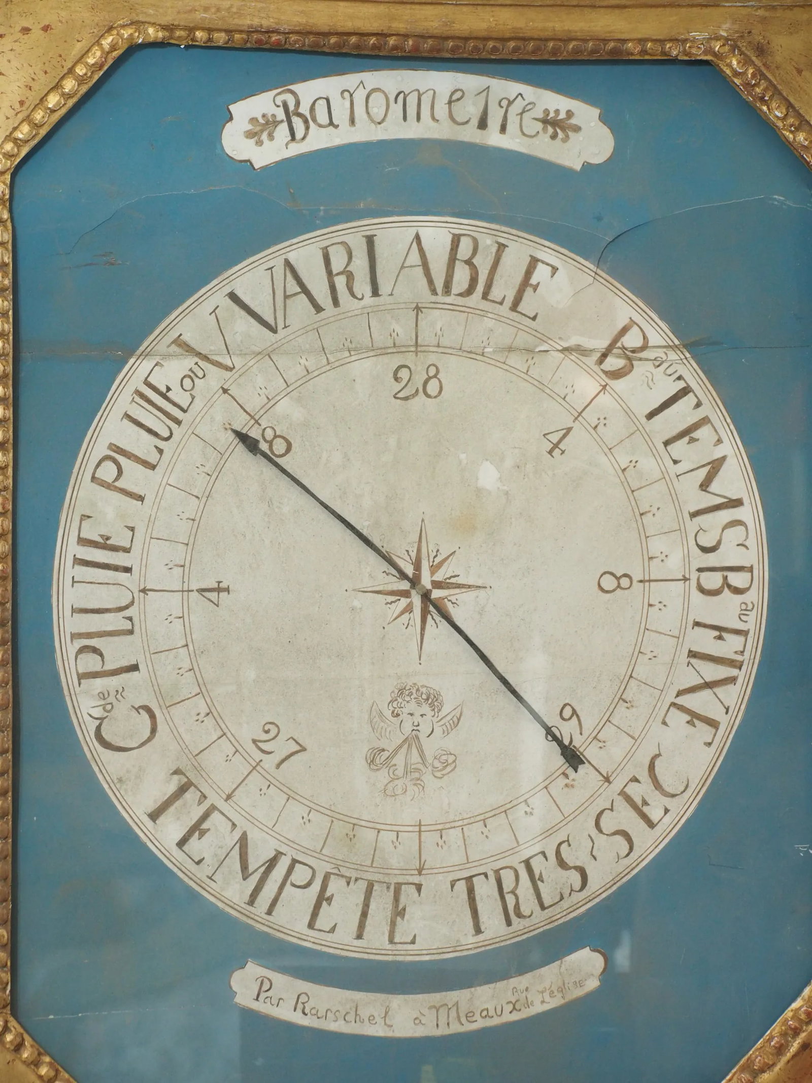 18th Century French Gilt Wood Barometer - 7
