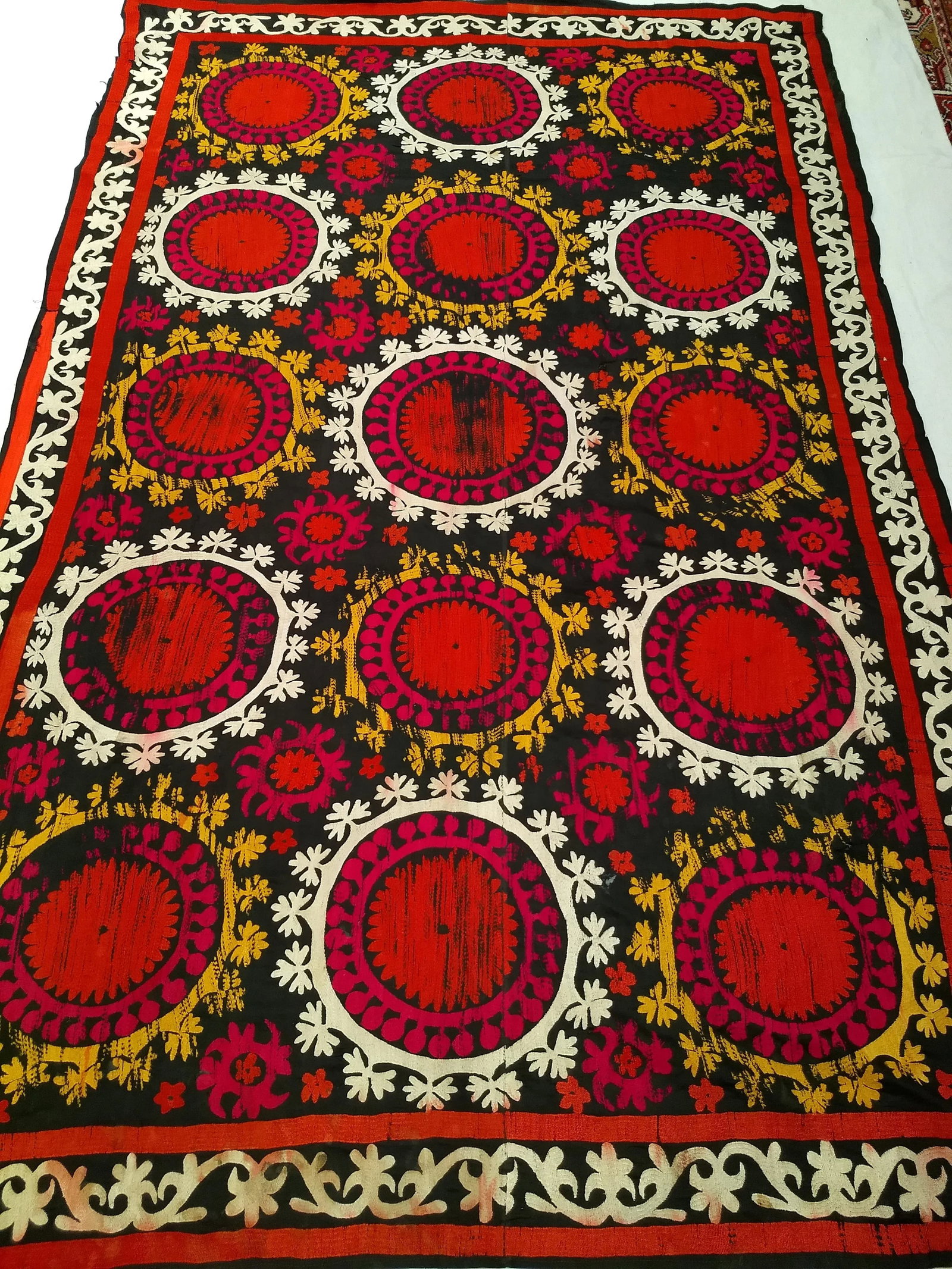 1950s Vintage Silk Suzani Textile - 2