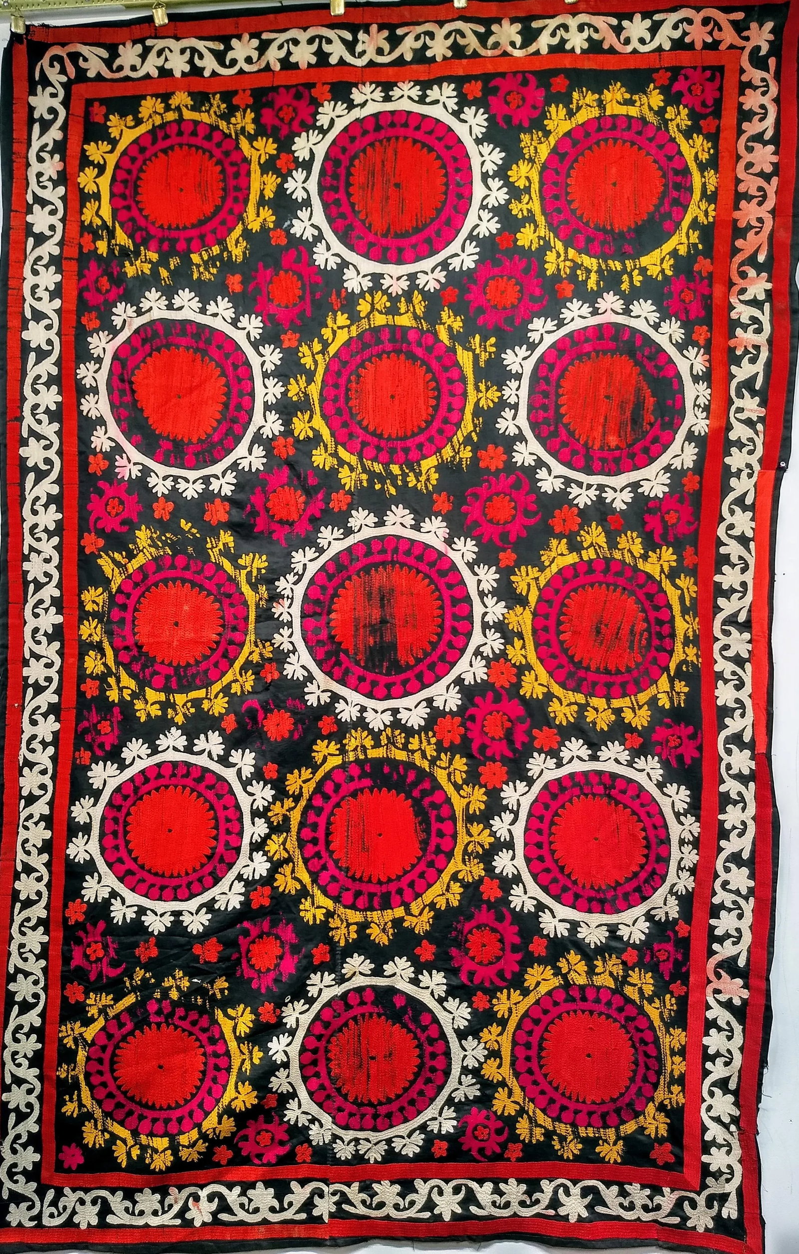 1950s Vintage Silk Suzani Textile - 3