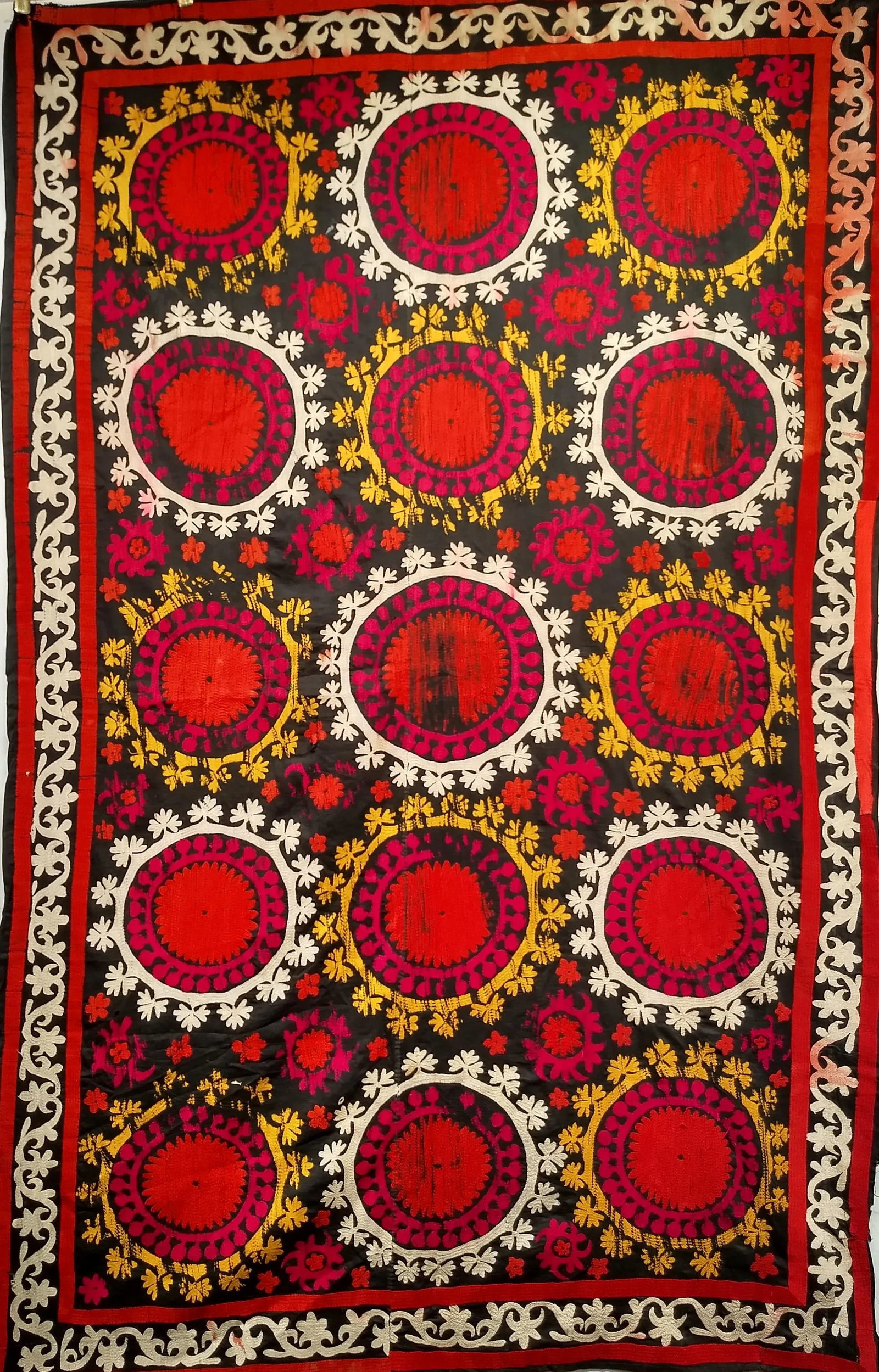 1950s Vintage Silk Suzani Textile - 4