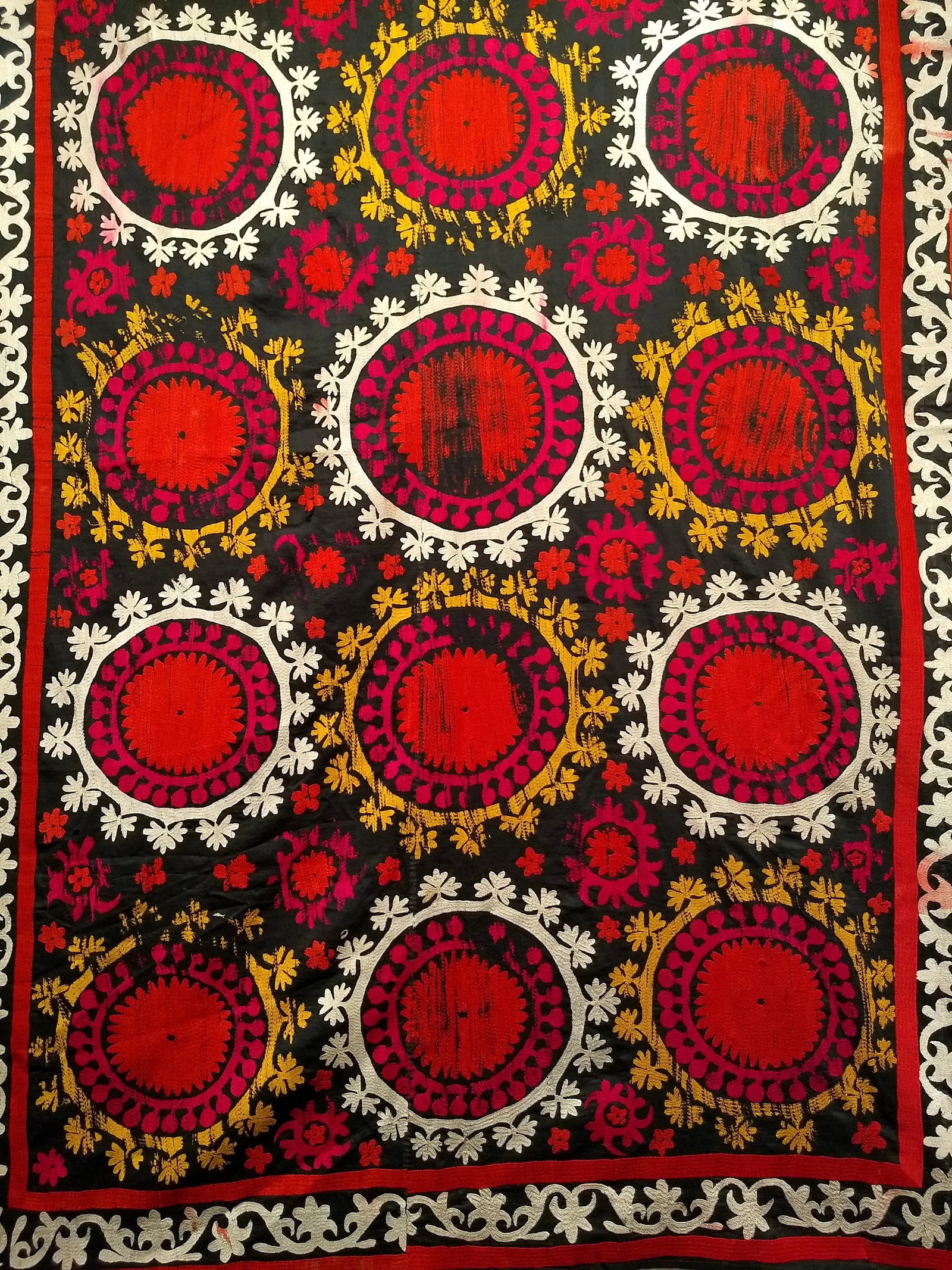 1950s Vintage Silk Suzani Textile - 5