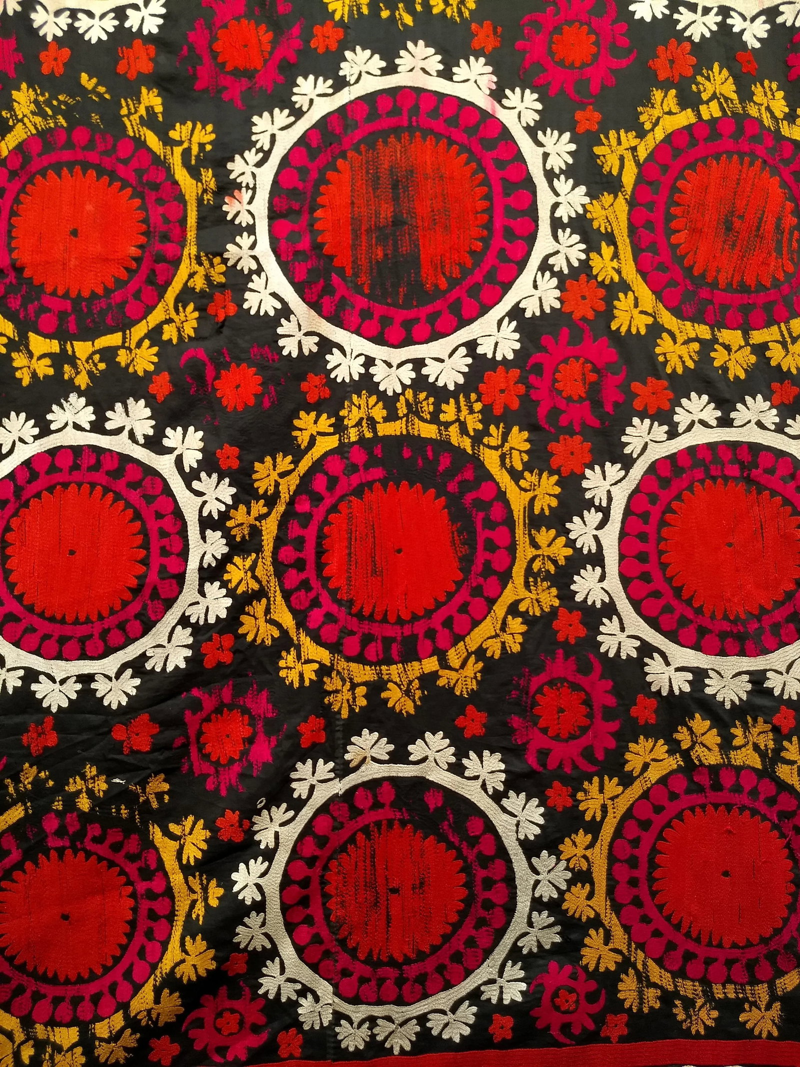1950s Vintage Silk Suzani Textile - 6