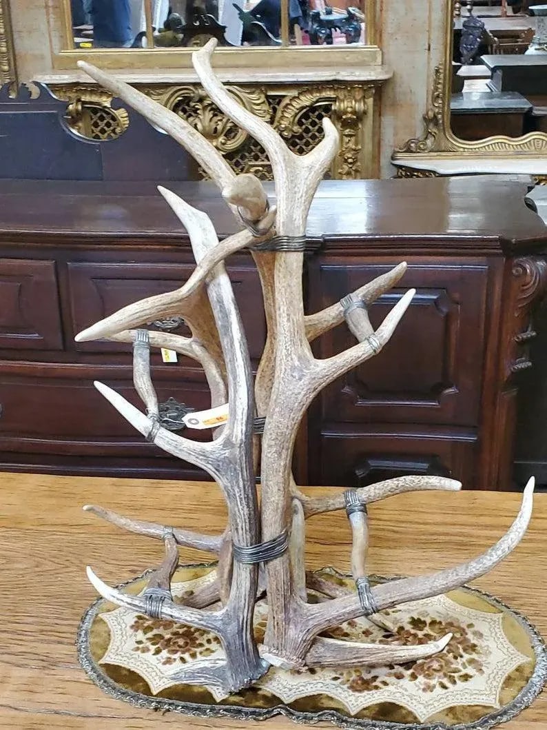 Monumental Real Antler Wine Bottle Rack Attributed to Maitland-Smith - 10