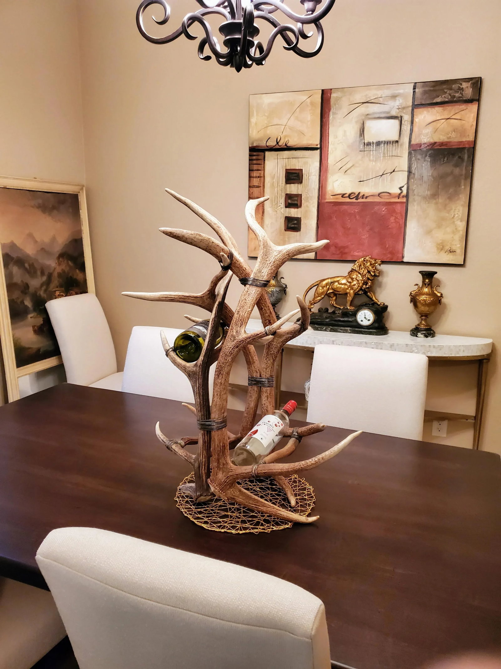 Monumental Real Antler Wine Bottle Rack Attributed to Maitland-Smith - 12