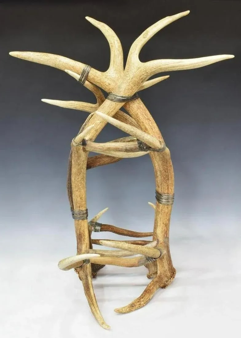 Monumental Real Antler Wine Bottle Rack Attributed to Maitland-Smith - 2