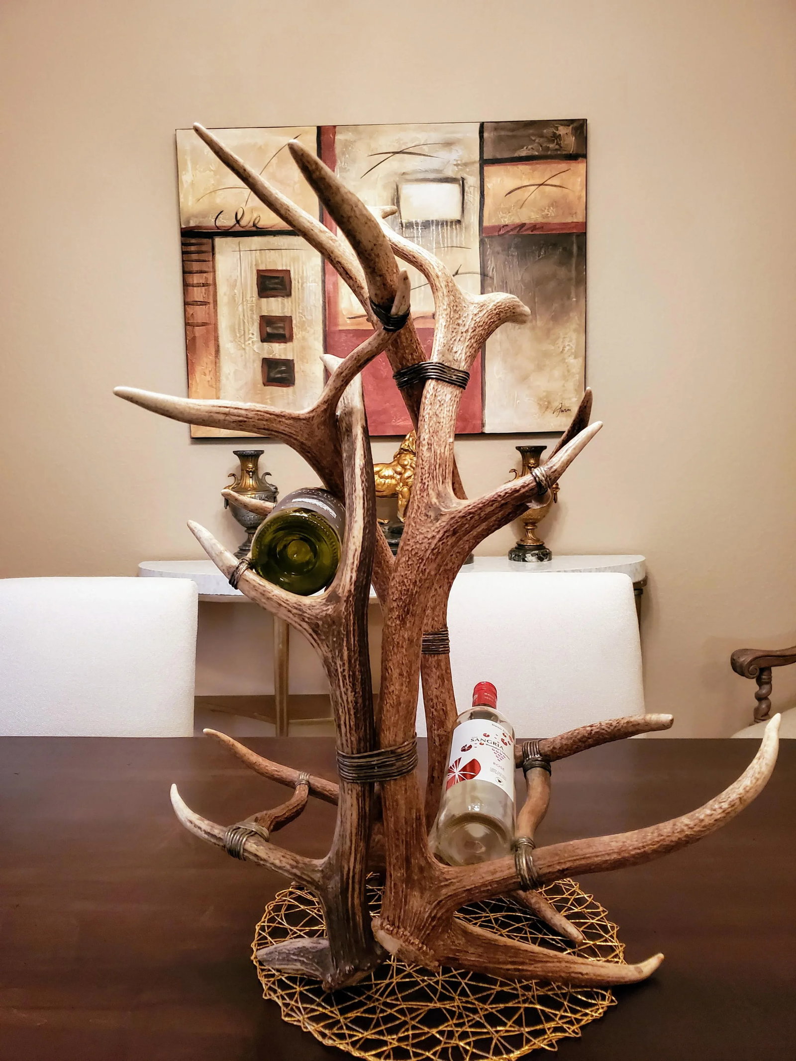 Monumental Real Antler Wine Bottle Rack Attributed to Maitland-Smith - 4