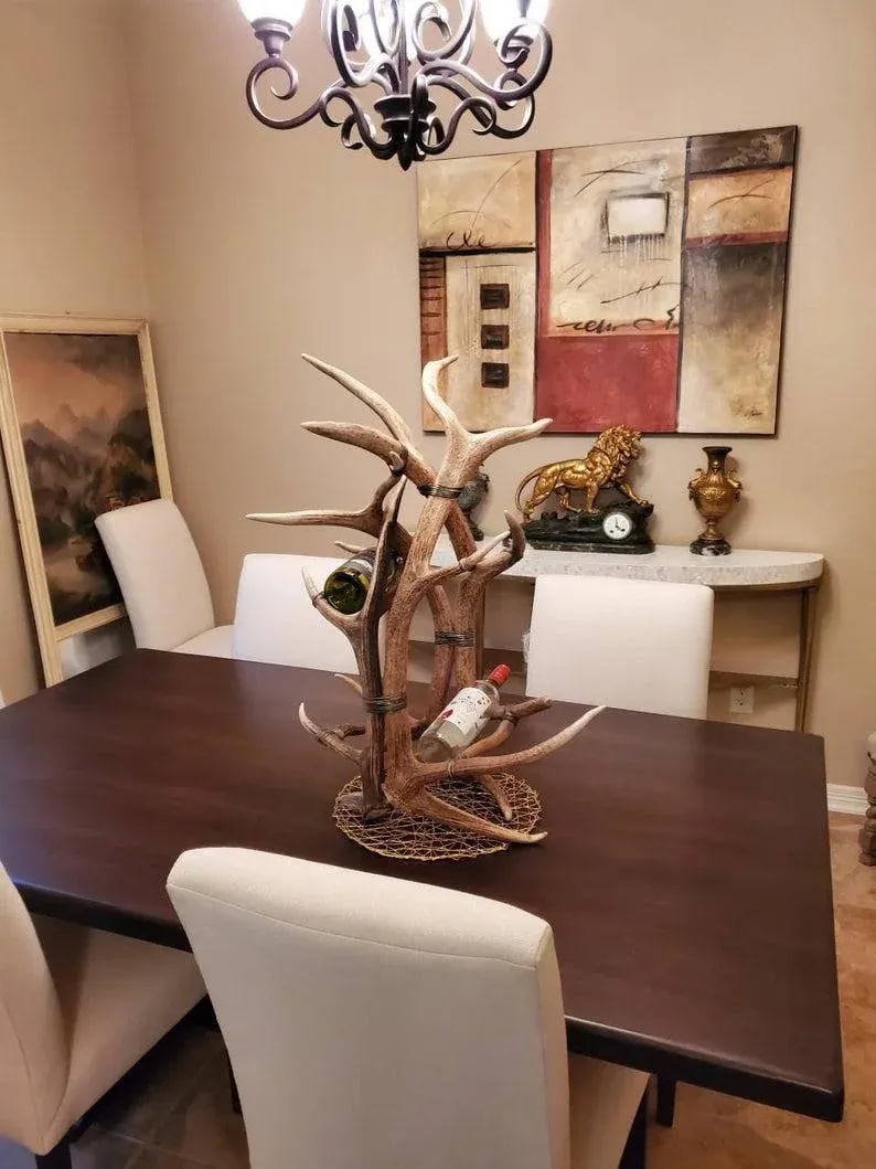 Monumental Real Antler Wine Bottle Rack Attributed to Maitland-Smith - 6