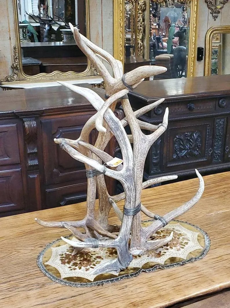 Monumental Real Antler Wine Bottle Rack Attributed to Maitland-Smith - 9