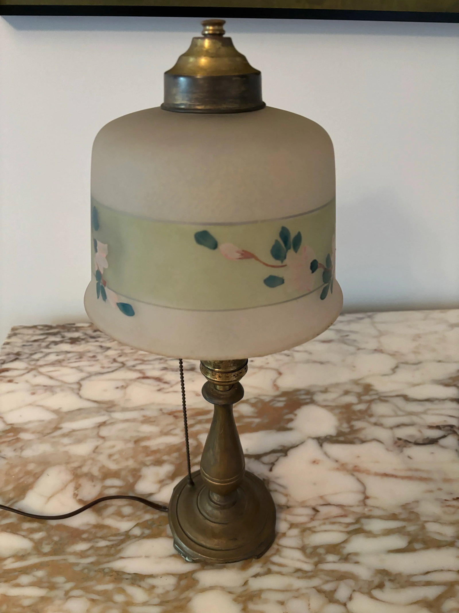 Early 20th Century Moe-Bridges Hand Painted Boudoir Lamp - 7
