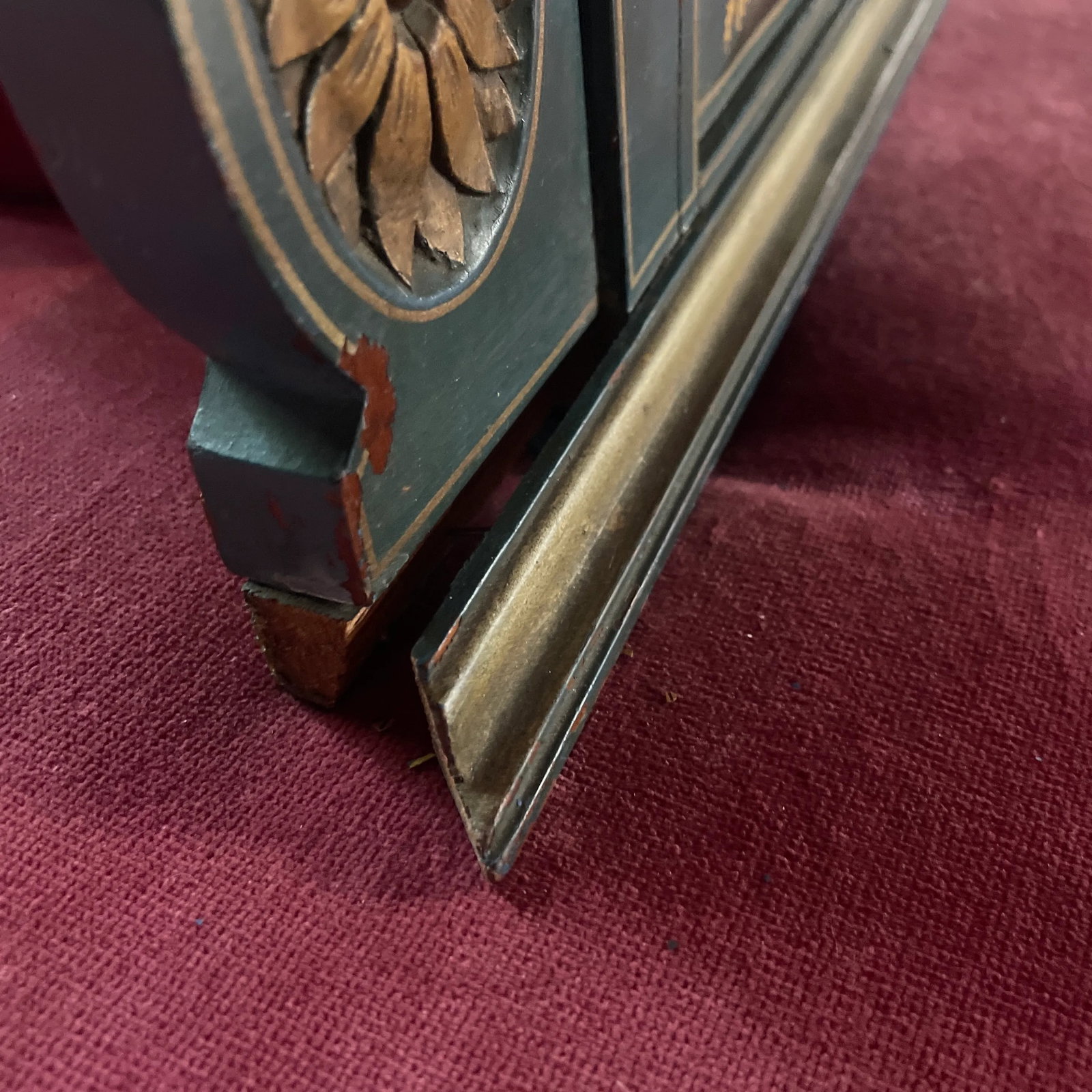 1970s Vintage Chinoiserie Overmantel Mirror With Two Shelves - 8