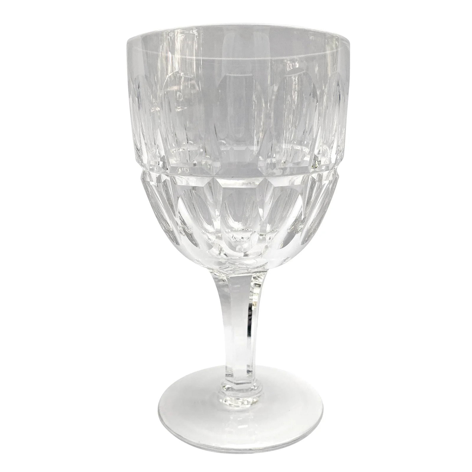 Set of Ten English Cut Crystal Wine Glasses - 3