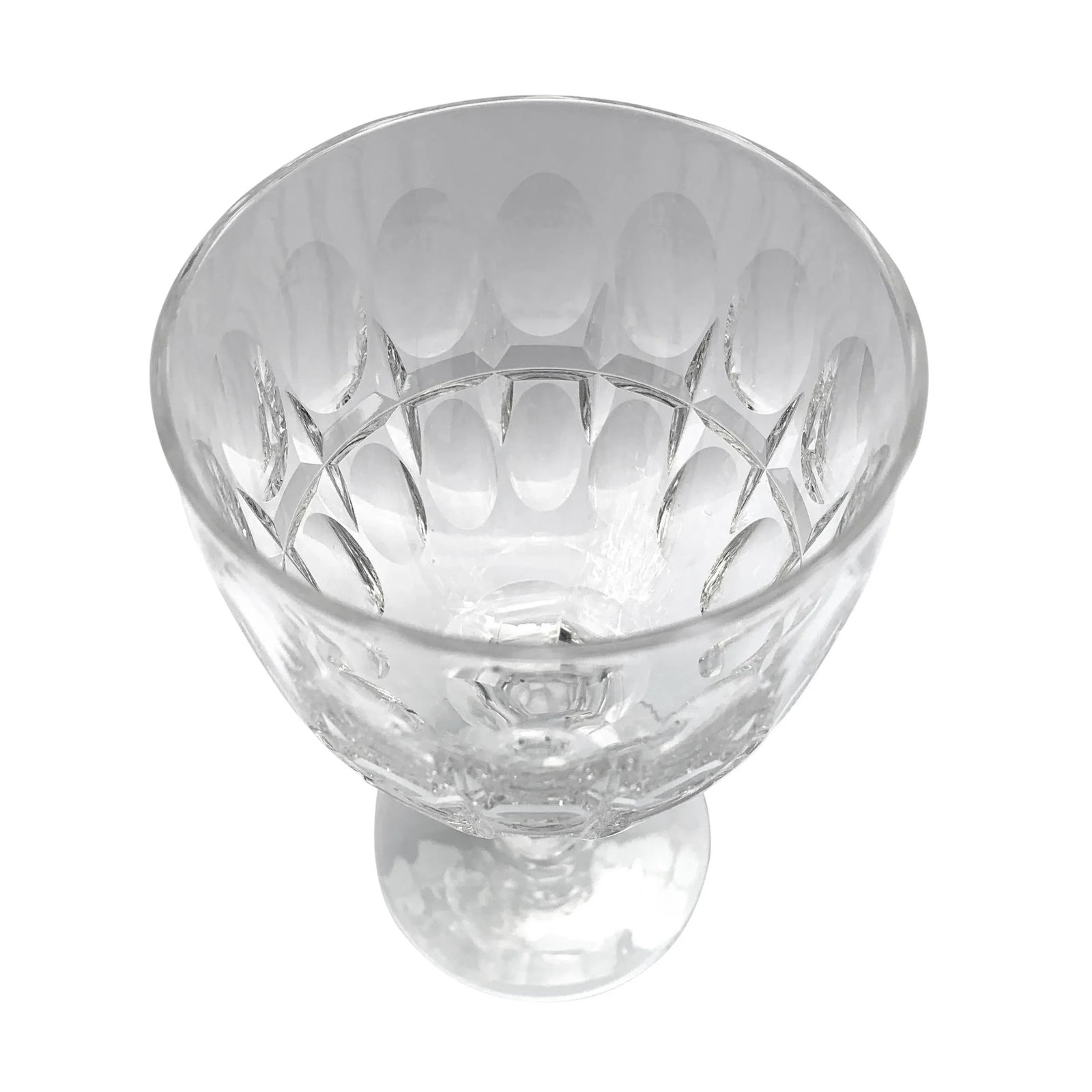 Set of Ten English Cut Crystal Wine Glasses - 5