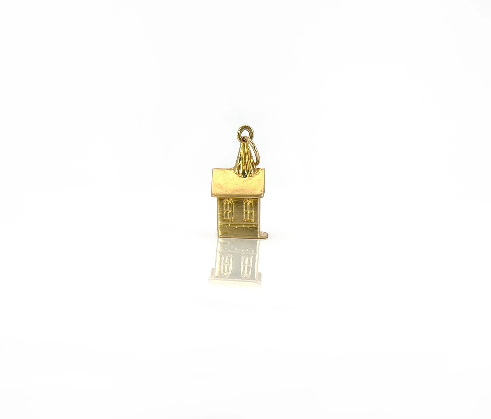 Vintage Gold Stanhope Viewer Chapel Charm, Lord's Prayer, 14k - 3
