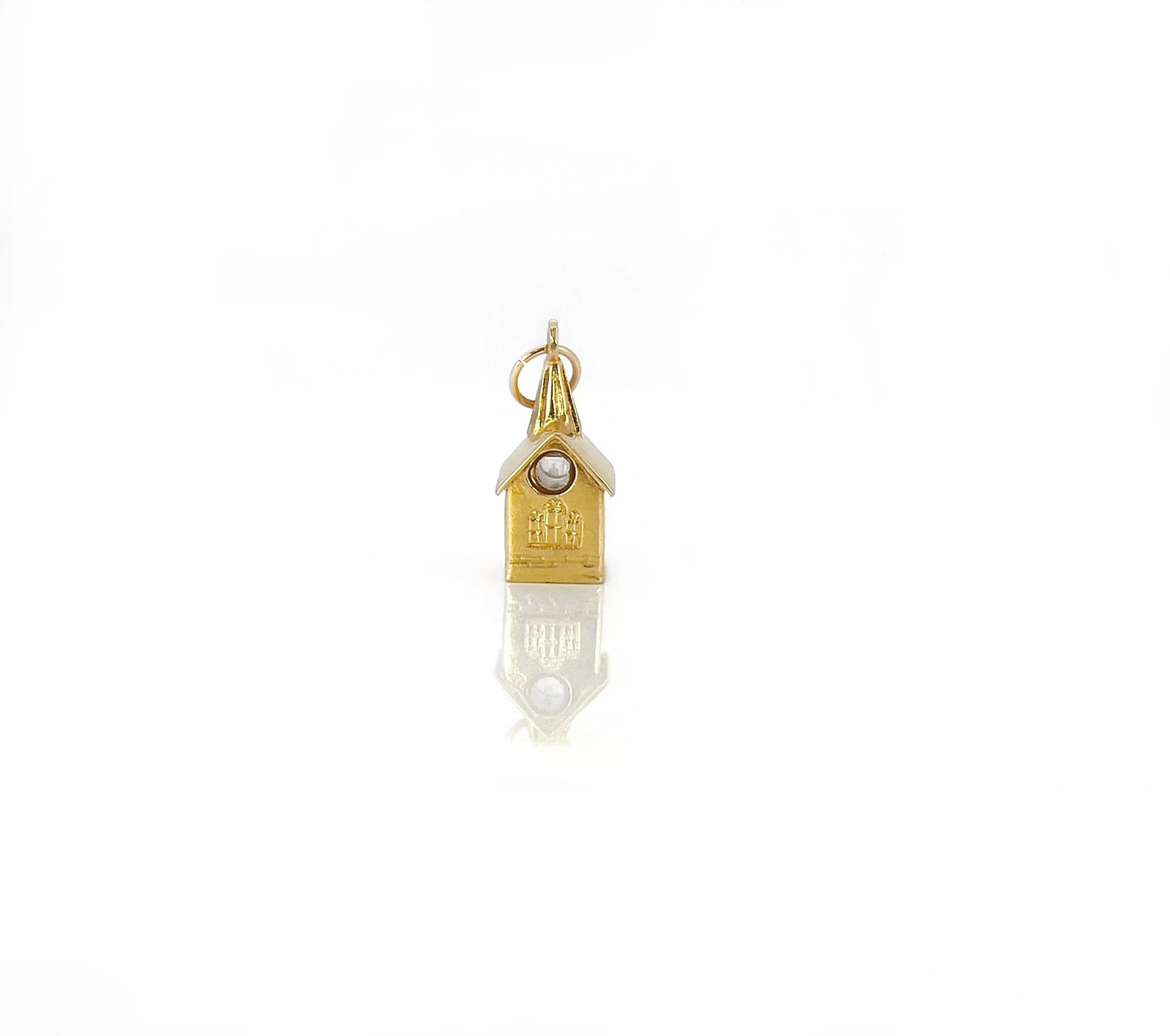 Vintage Gold Stanhope Viewer Chapel Charm, Lord's Prayer, 14k - 5