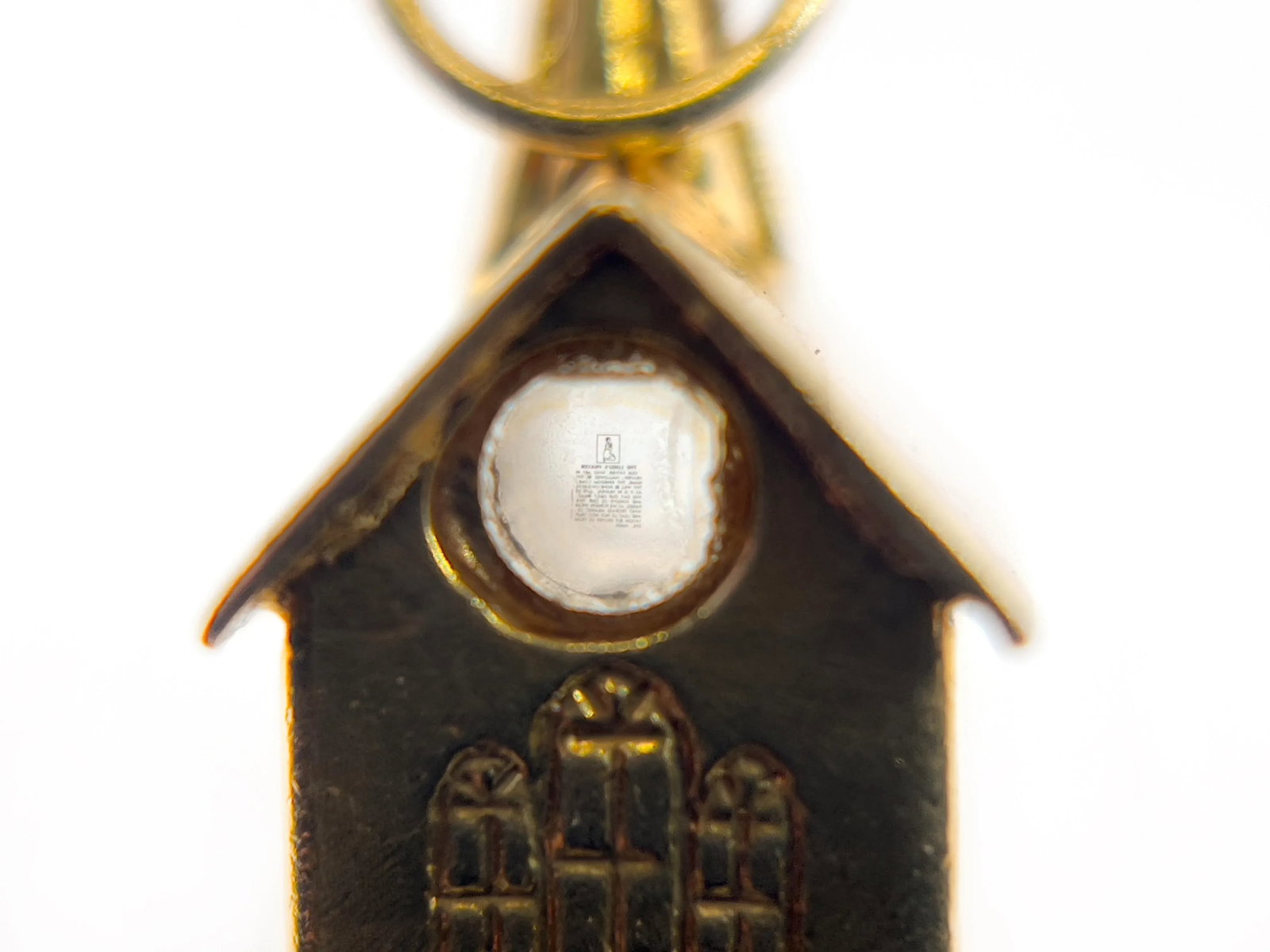 Vintage Gold Stanhope Viewer Chapel Charm, Lord's Prayer, 14k - 6