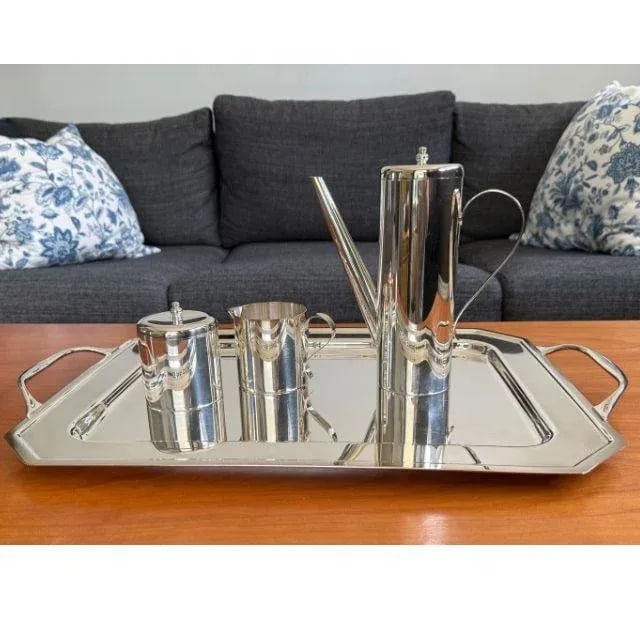 Mid-Century, Silver by Boardman, Modernist Coffee Service With Tray, Six Piece Set - 17