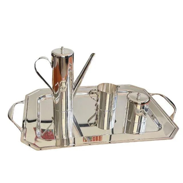 Mid-Century, Silver by Boardman, Modernist Coffee Service With Tray, Six Piece Set - 18