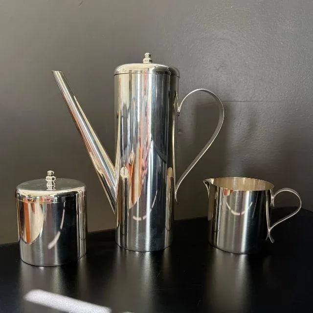 Mid-Century, Silver by Boardman, Modernist Coffee Service With Tray, Six Piece Set - 3