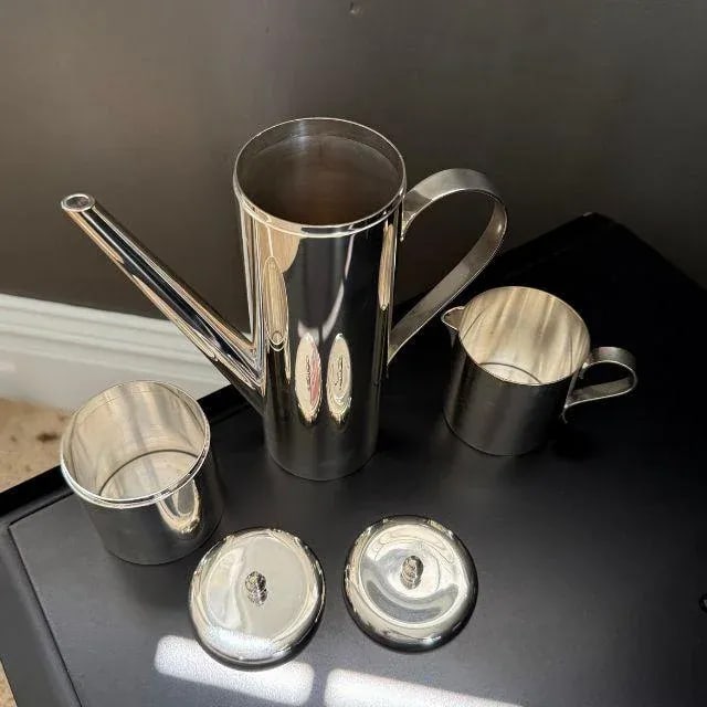Mid-Century, Silver by Boardman, Modernist Coffee Service With Tray, Six Piece Set - 6
