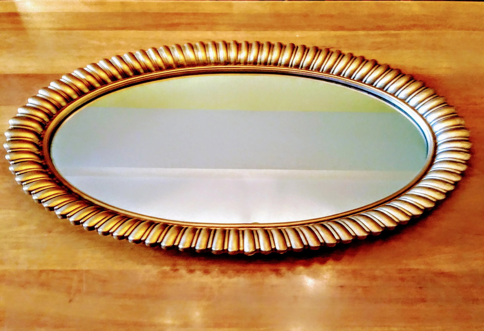 Mid 20th Century Hollywood Recency Gilt Sunflower Petal Mirror - 8