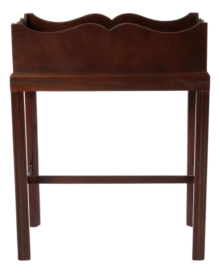 Mid 20th Century Baker Historic Charleston Box on Stand: Vintage Baker Historic Charleston Mahogany box on stand. Perfect for books or magazines next to a living room chair. Condition: Alterations: Original Condition Unaltered Imperfections: Some Imperfecti