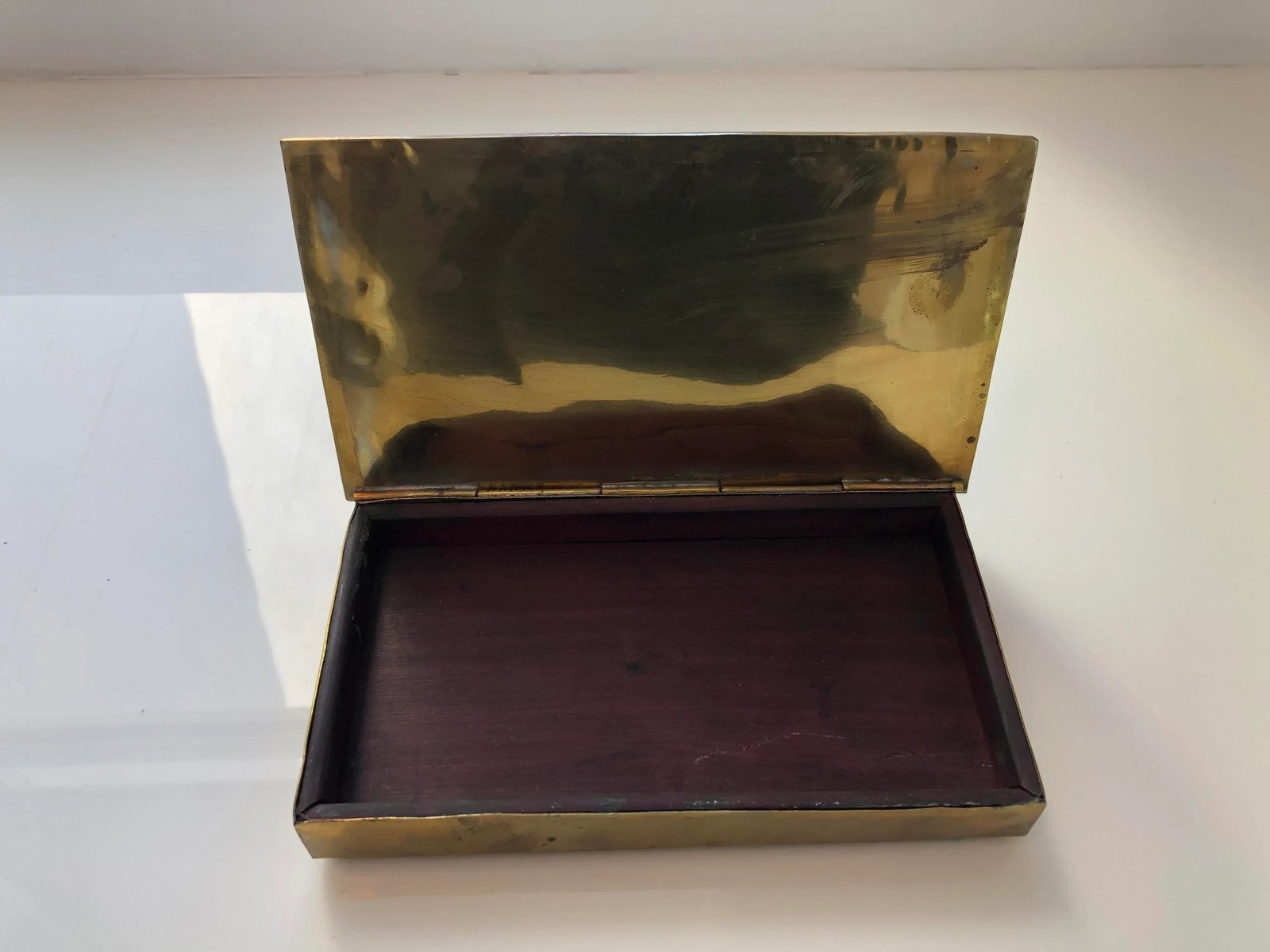 1950s Mid-Century Modernist Mexican Mixed Metals and Minerals Aztec Warrior Box - 7