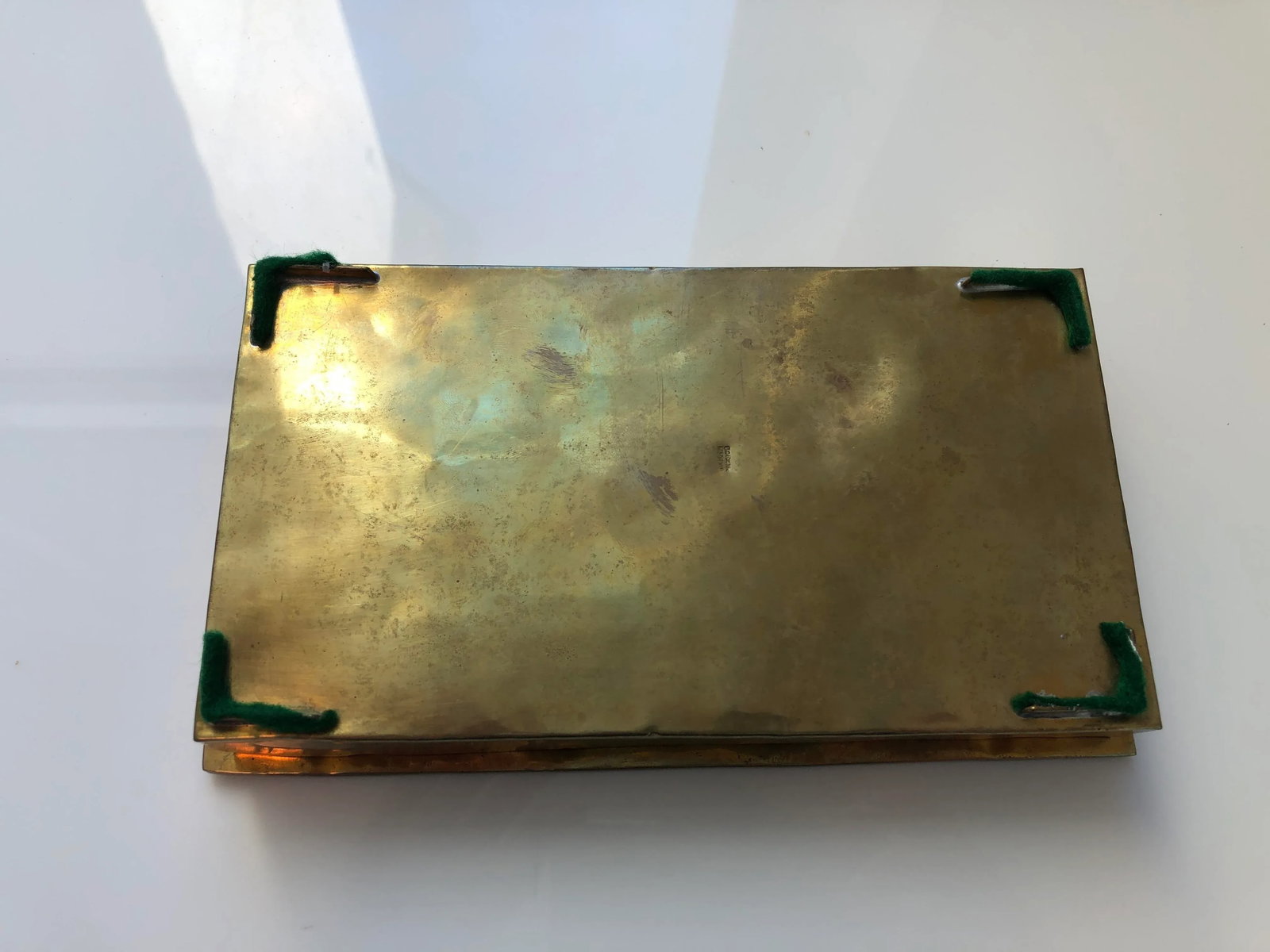 1950s Mid-Century Modernist Mexican Mixed Metals and Minerals Aztec Warrior Box - 8