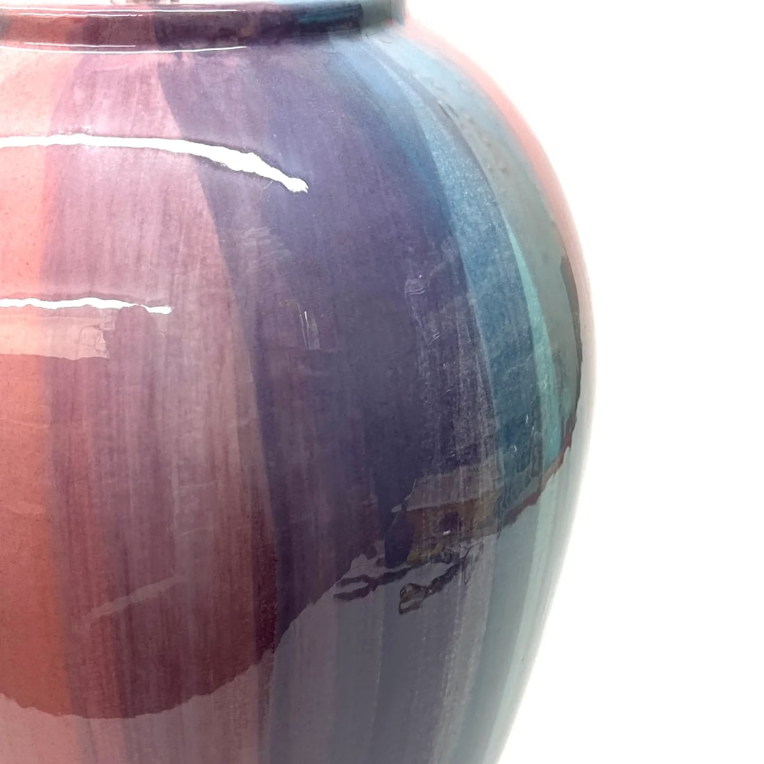 Stunning Pink & Purple Oversized Ceramic Table Lamp - 5