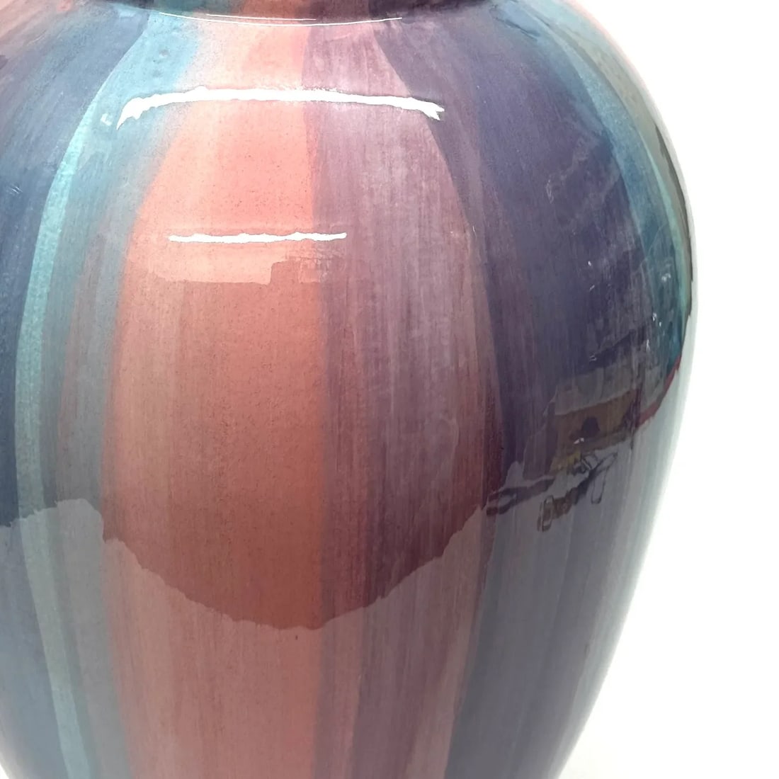 Stunning Pink & Purple Oversized Ceramic Table Lamp - 6