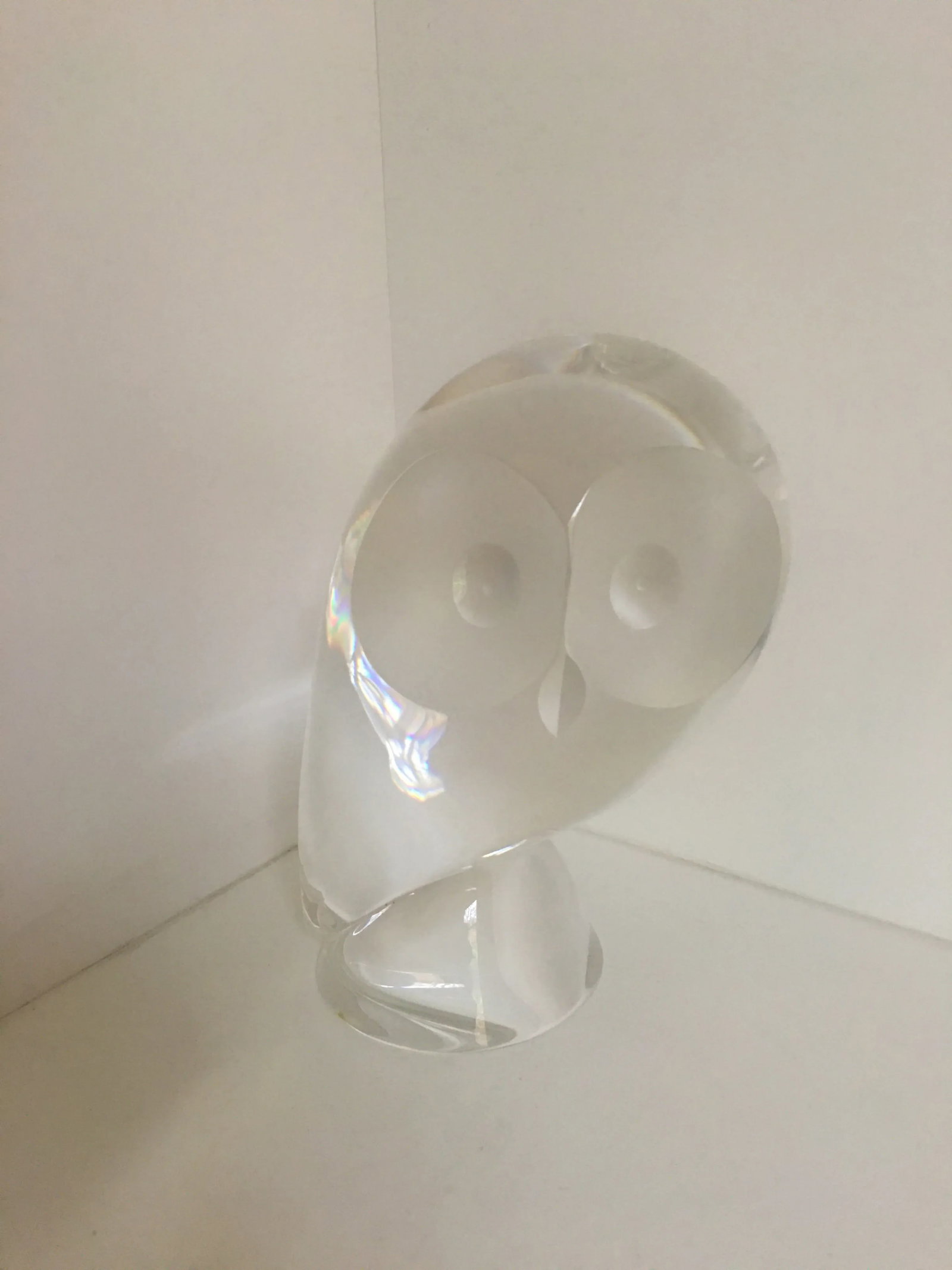 Vintage 1950s Stuben Crystal Owl - 5