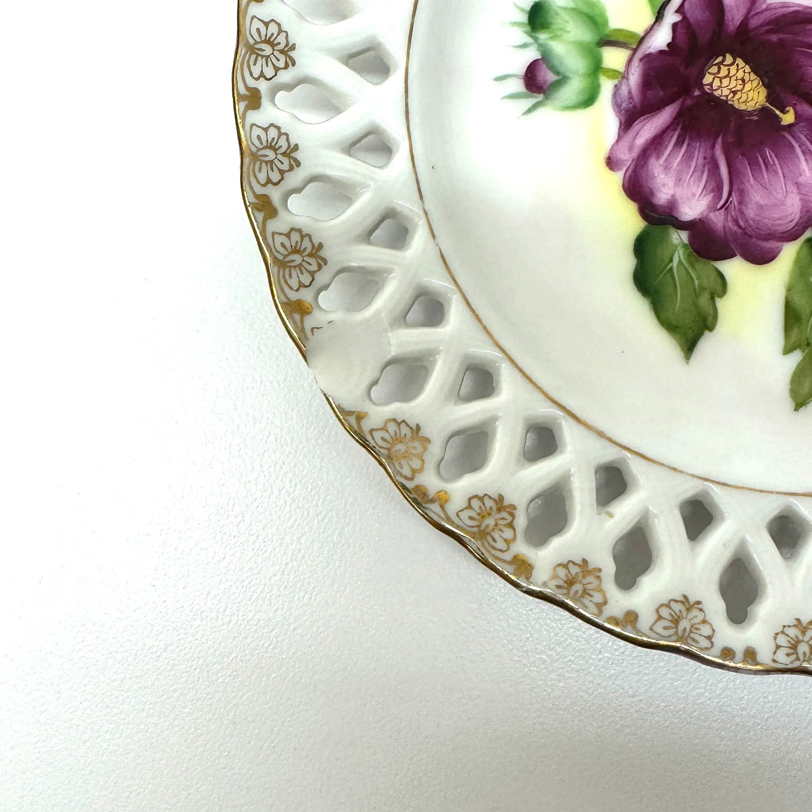 Dusty Teal & Magenta Vintage Floral Wall Plate Curation - Group of 7 - 10