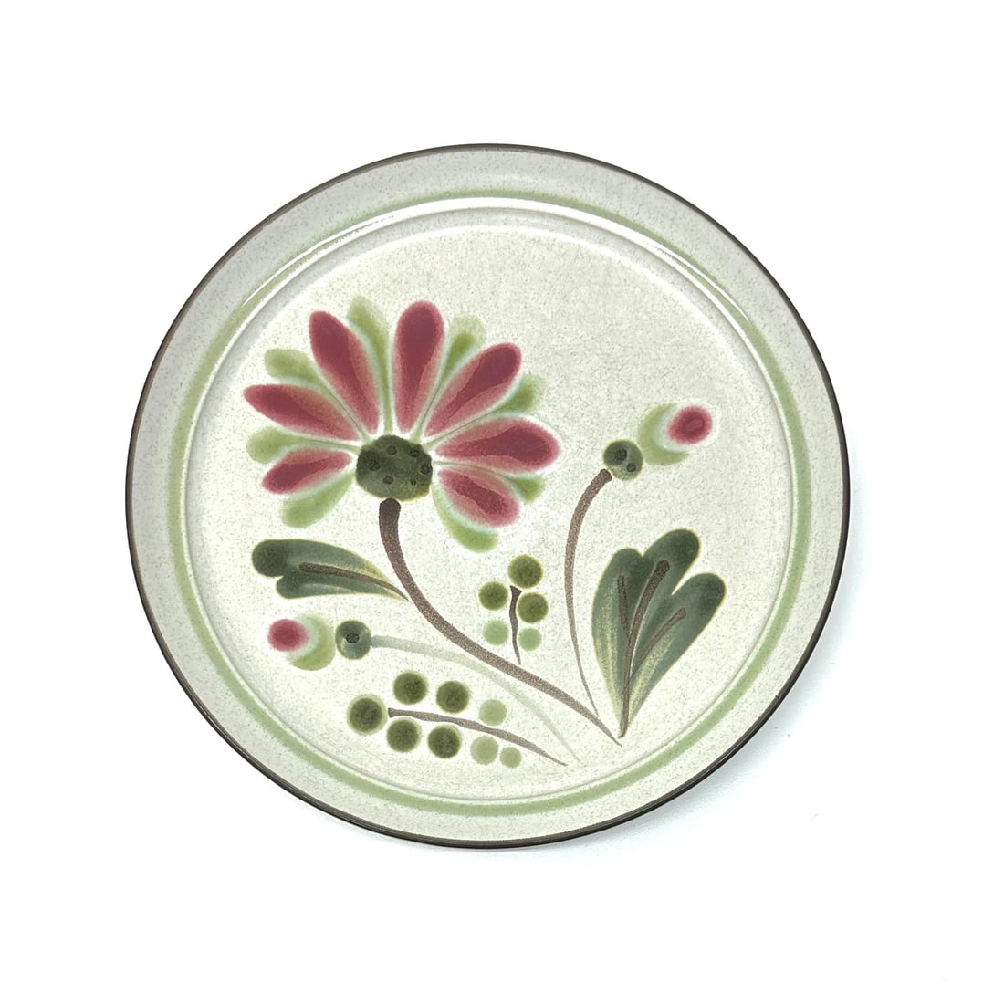 Dusty Teal & Magenta Vintage Floral Wall Plate Curation - Group of 7 - 8