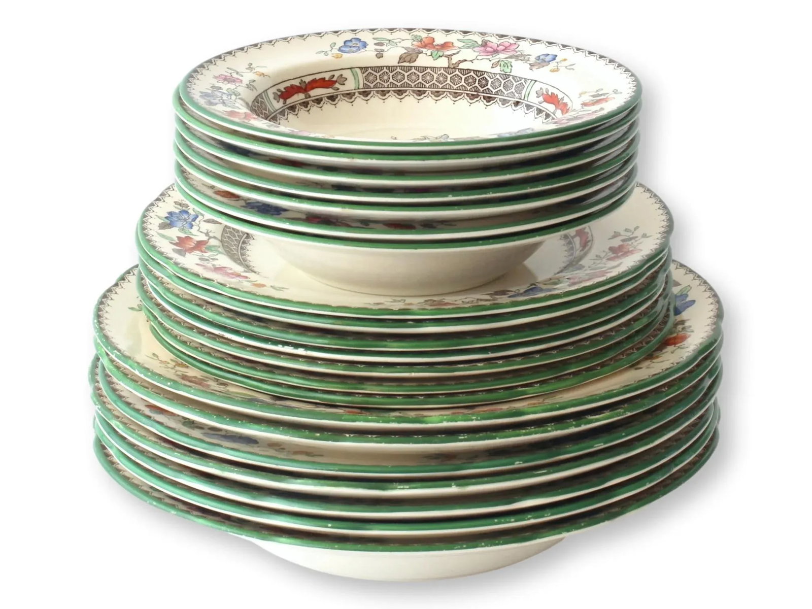 1940s Spode Soup, Salad & Dessert Set, Service for 7 - 7