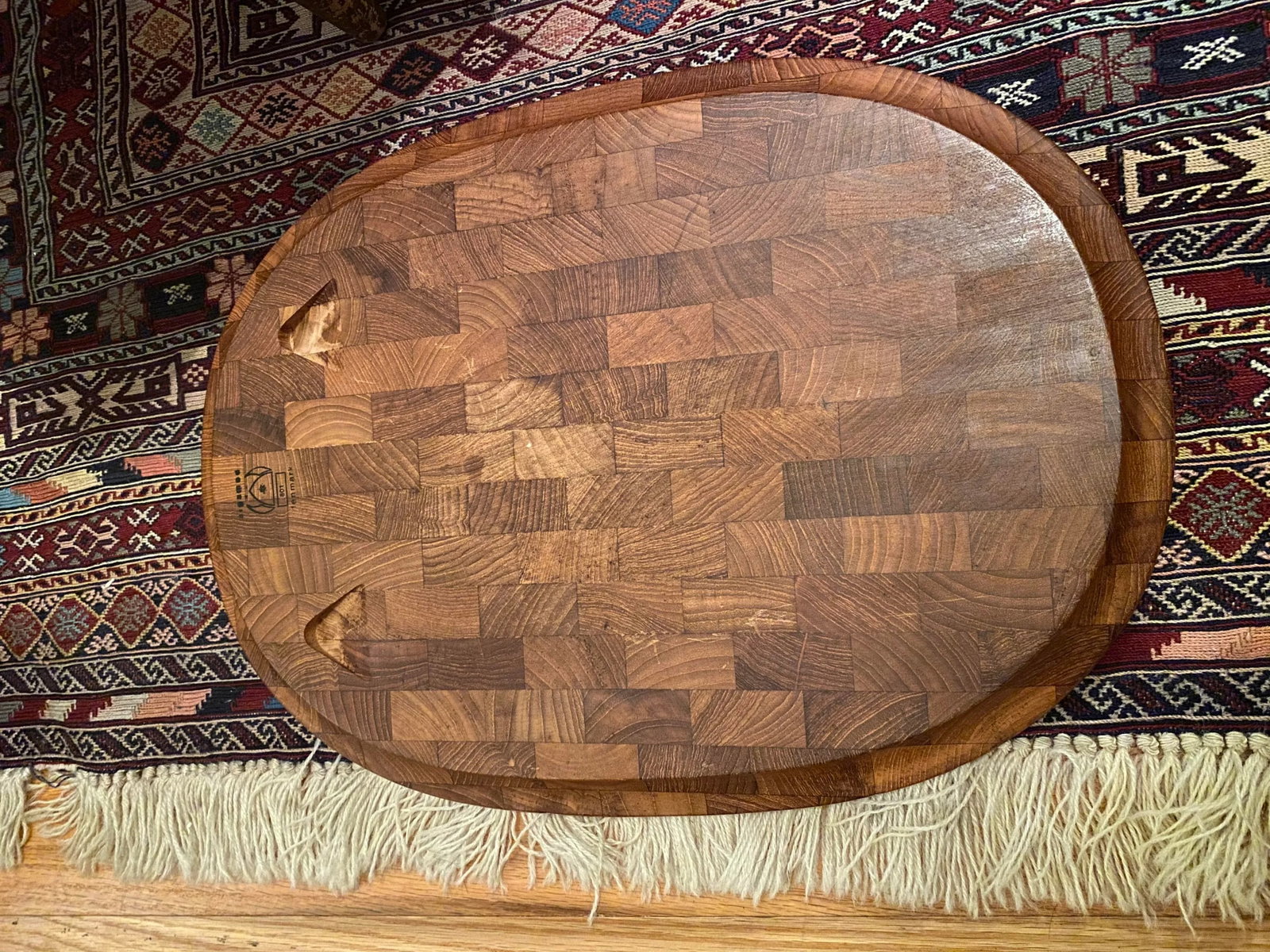 1960aEURTMs Danish Teak Hanging Carving Board - 8