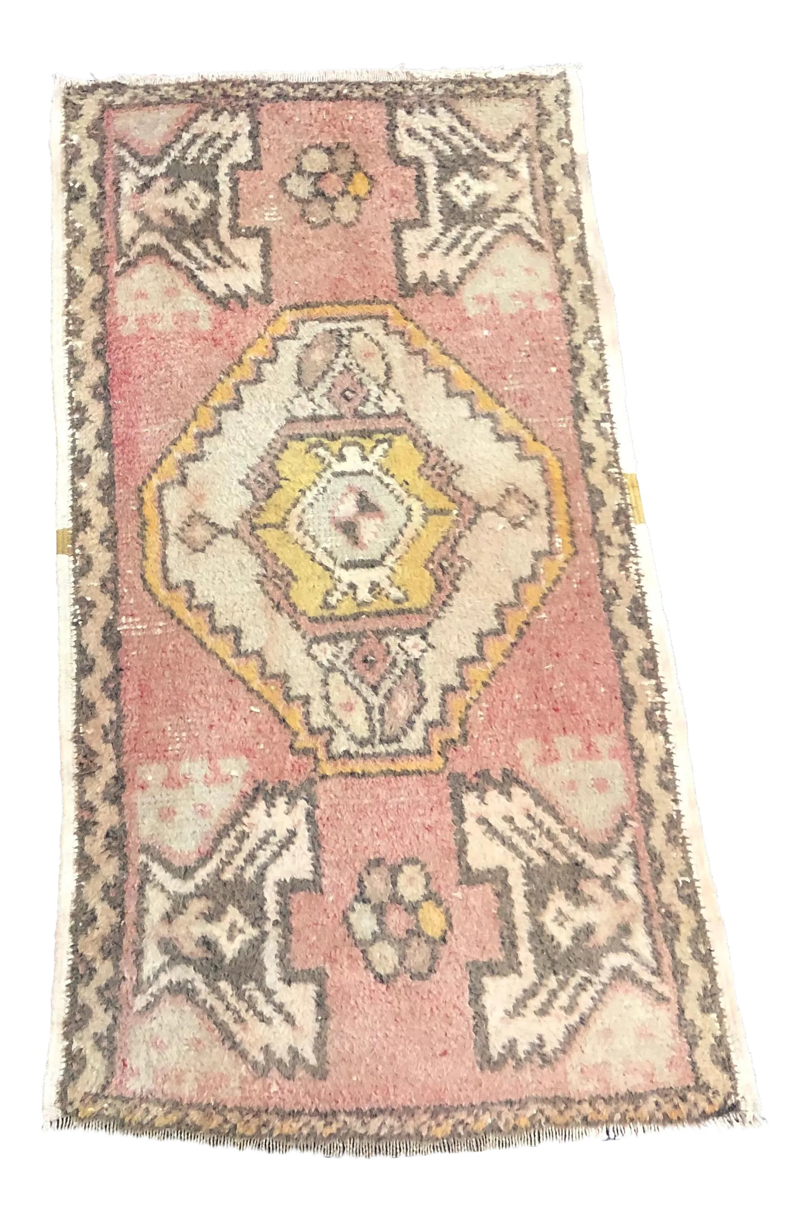Vintage Turkish Handmade Ethnic Small Rug (1 of 6)