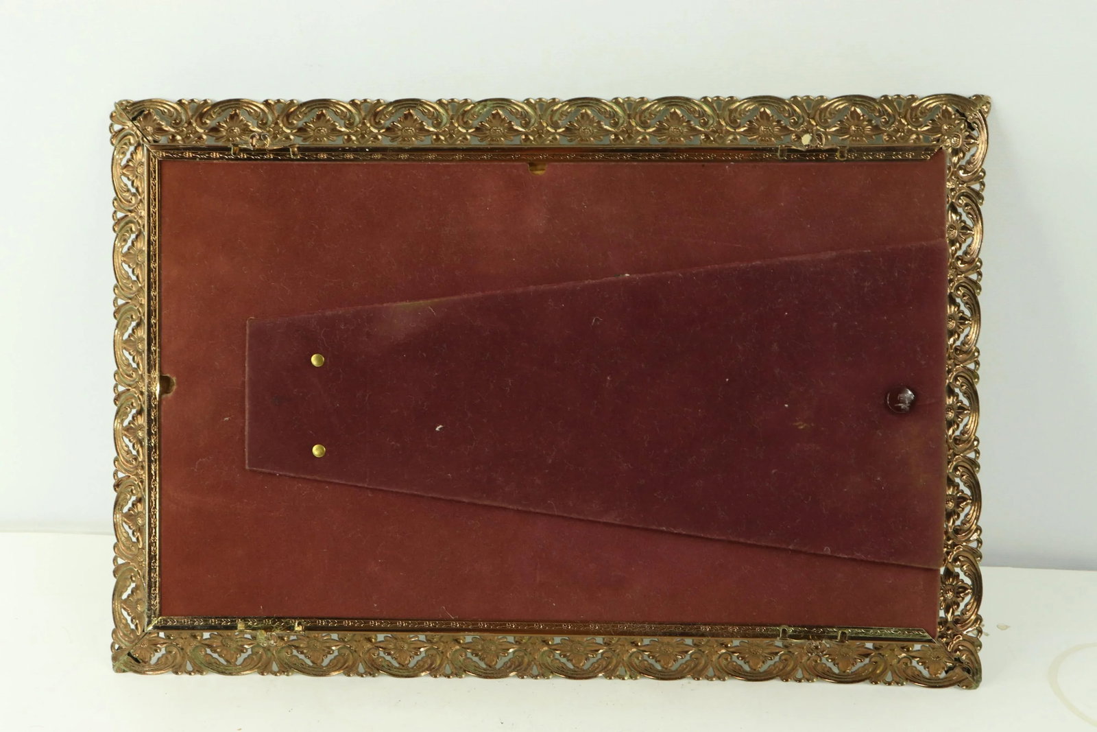 Vintage Hollywood Regency Floral Mirrored Vanity Perfume Tray - 6