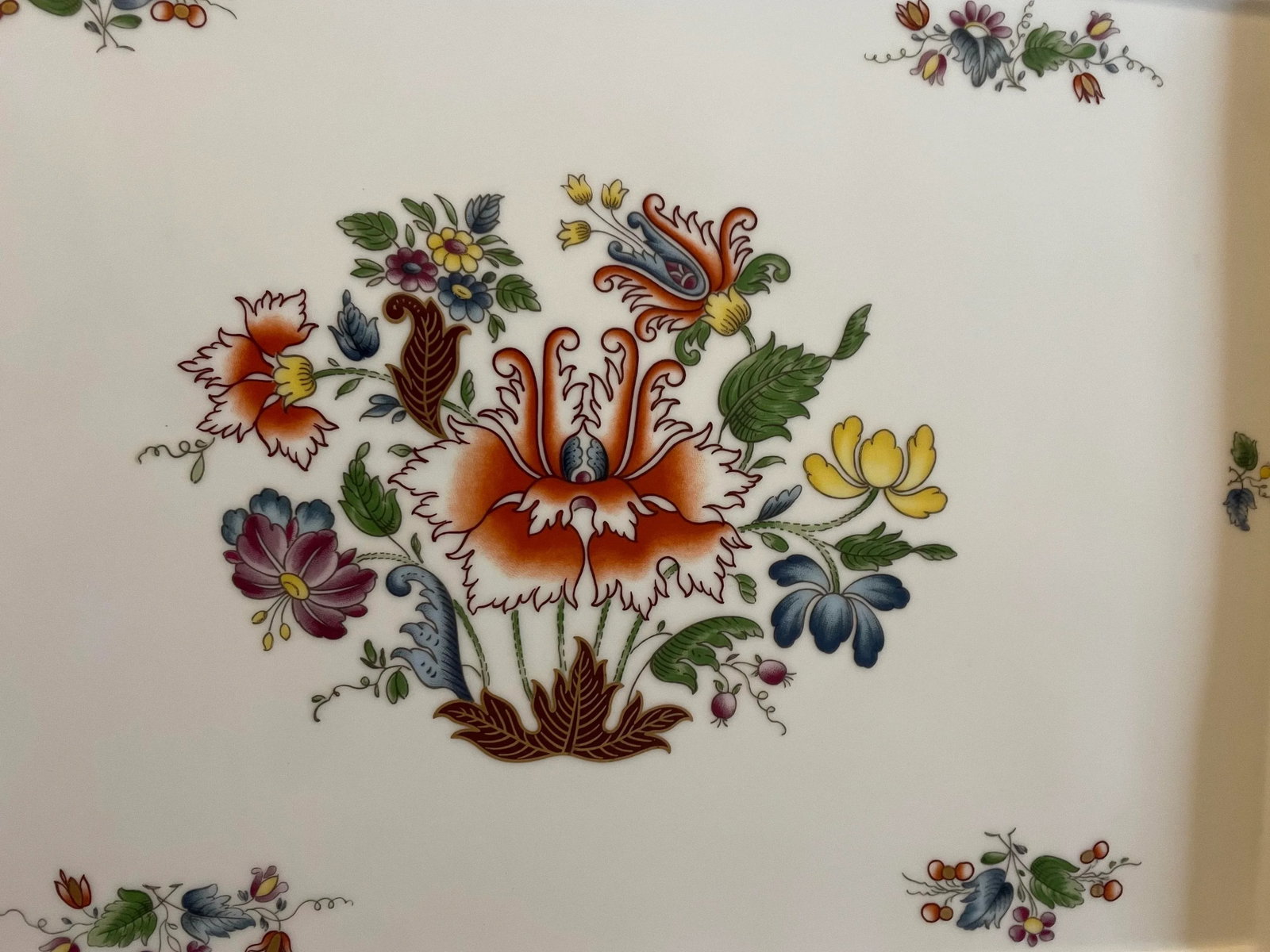 Vintage Richard Ginori Tray With Gilded Rim and Handles - 2